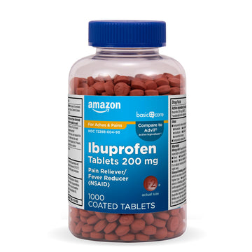 Amazon Basic Care Ibuprofen Tablets, Fever Reducer and Pain Relief from Body Aches Amazon Basic Care buy supplements canada