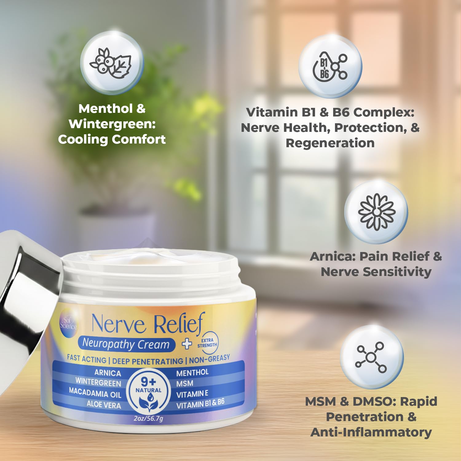 PURPLE CANYON Nerve Pain Relief Cream for Neuropathy – for Feet & Legs | MSM, Arnica, Alpha Lipoic Acid | Fast-Absorbing, Non-Greasy Formula | 2 oz PURPLE CANYON buy supplements canada