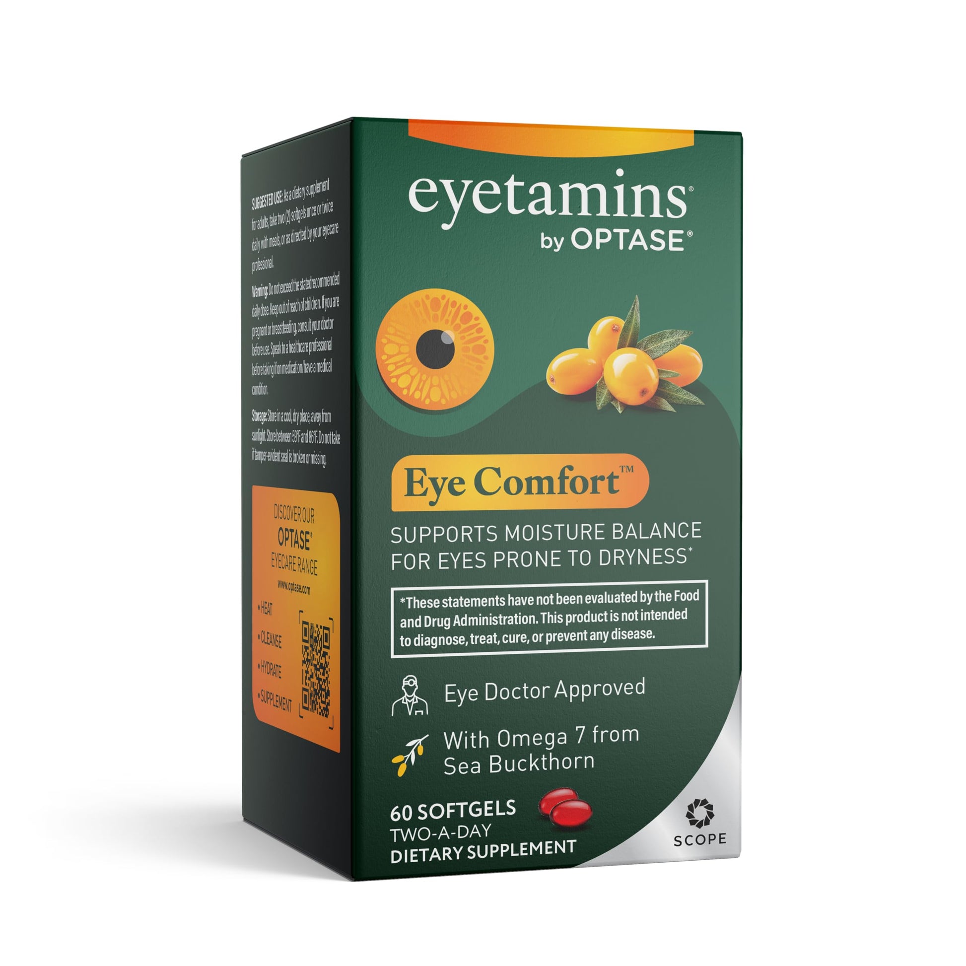 eyetamins® by OPTASE® Eye Comfort™ - 60 Softgels - Eye Doctor Recommended - an Omega-Based Eye Supplement formulated to Support Moisture Balance and Eye Comfort from Within. Plant Based Soft gels. eyetamins buy supplements canada