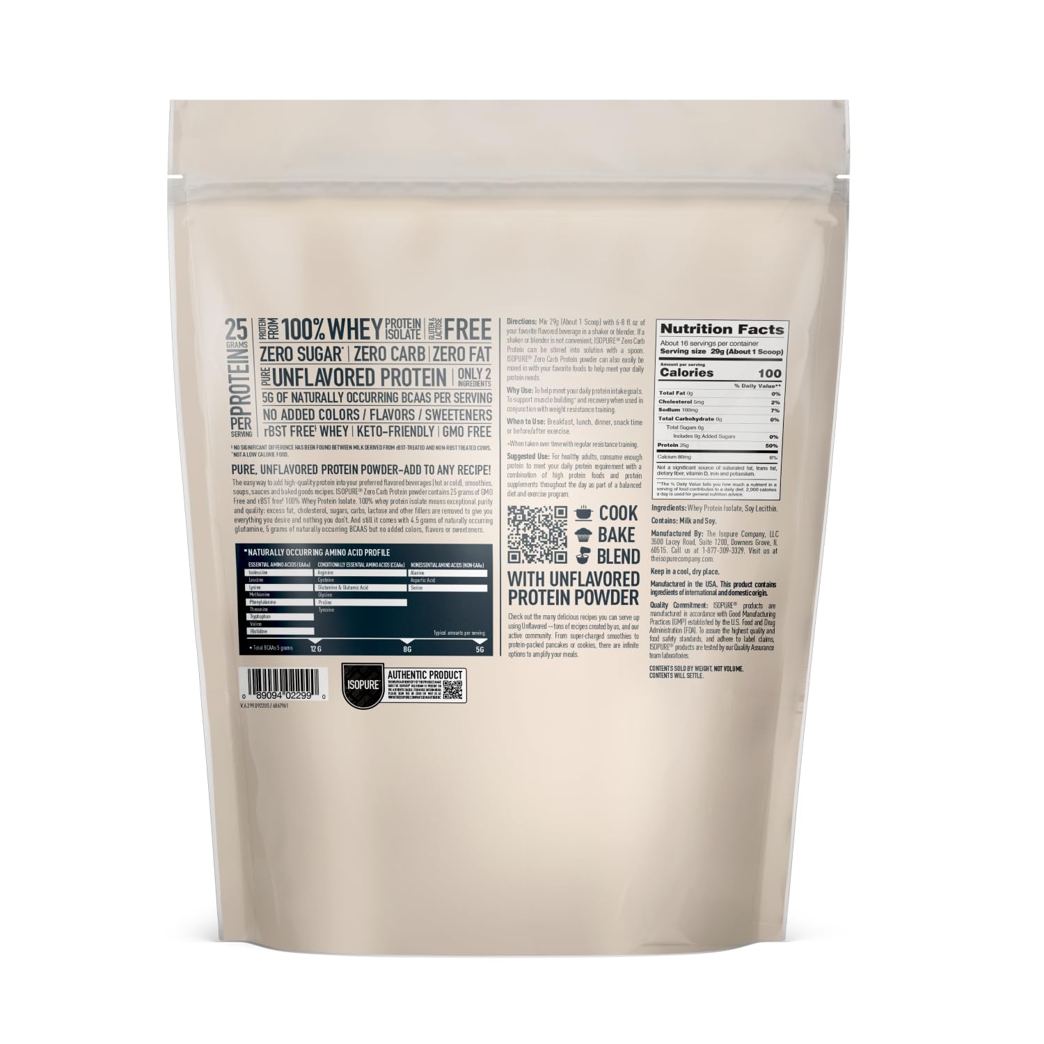 Isopure Unflavored Protein, Whey Isolate, 25g Protein, Zero Carb & Keto Friendly Isopure buy supplements canada
