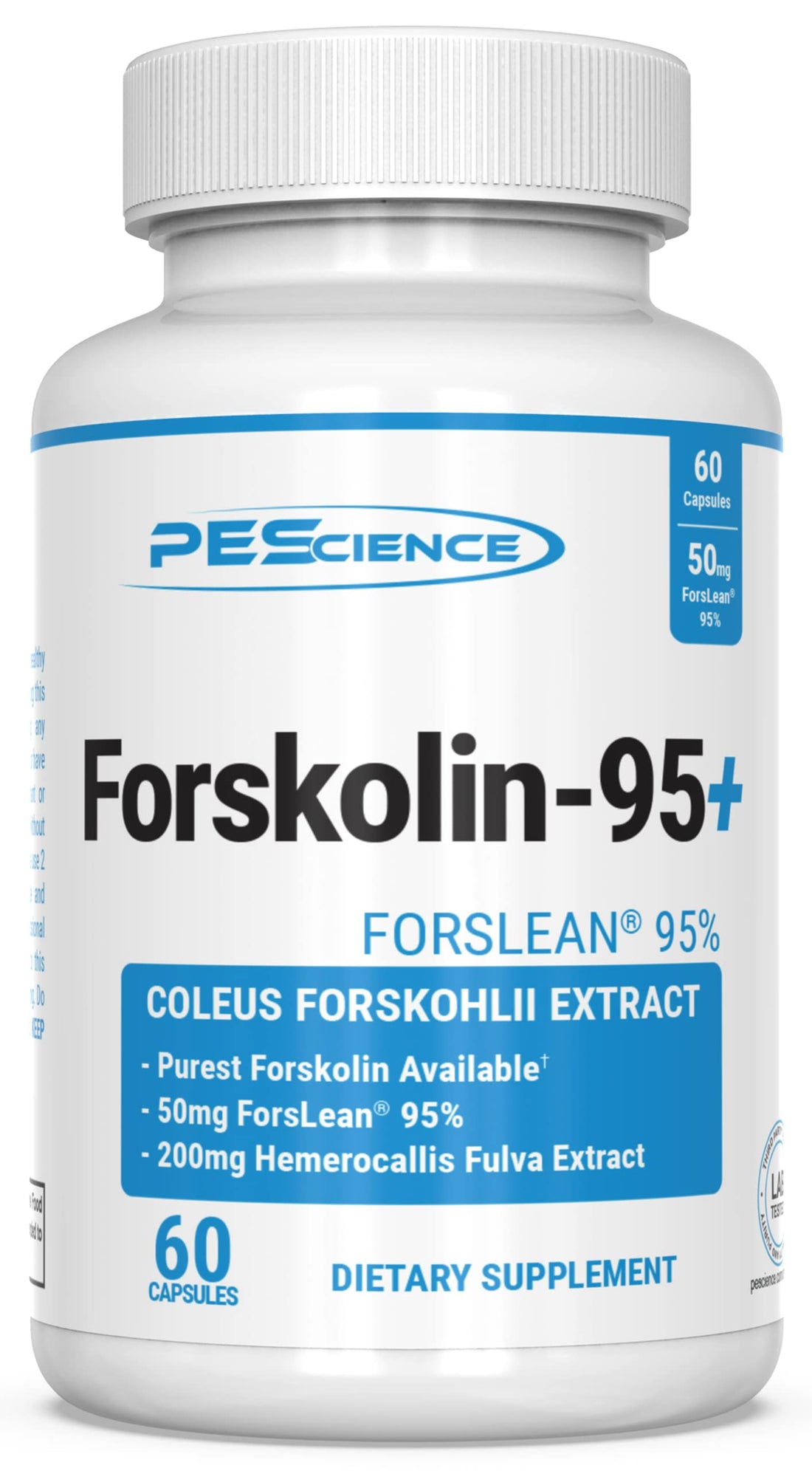 PEScience Forskolin-95+ Capsules, 95% Pure Forskolin from Coleus Forskohlii Extract with Hemerocallis Fulva Extract, Patented ForsLean, 50mg, 60 Count PEScience buy supplements canada
