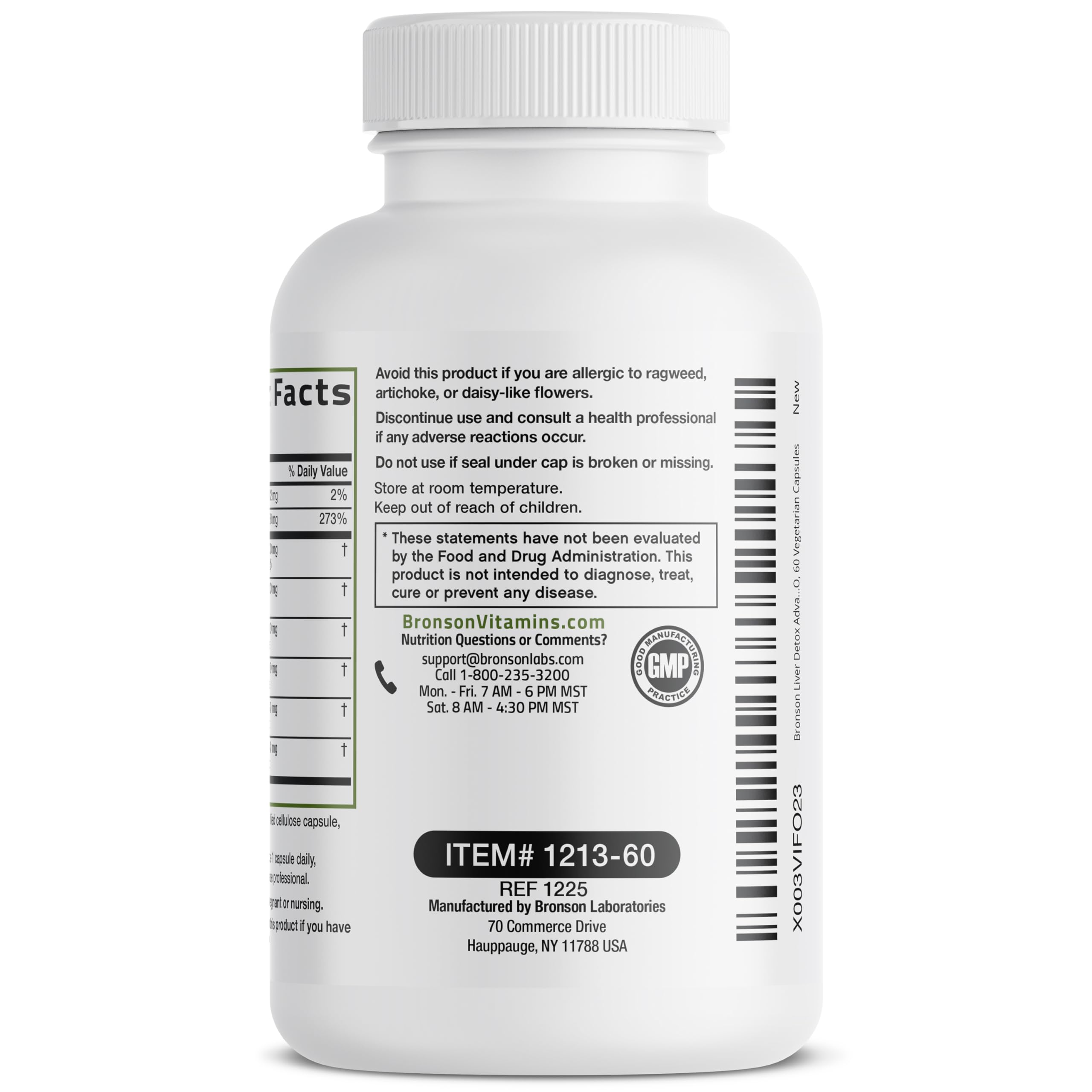 Bronson Liver Detox Advanced Detox & Cleansing Formula Supports Health Liver Function with Milk Thistle, Dandelion Extract, Turmeric, Artichoke Leaf & More Bronson buy supplements canada