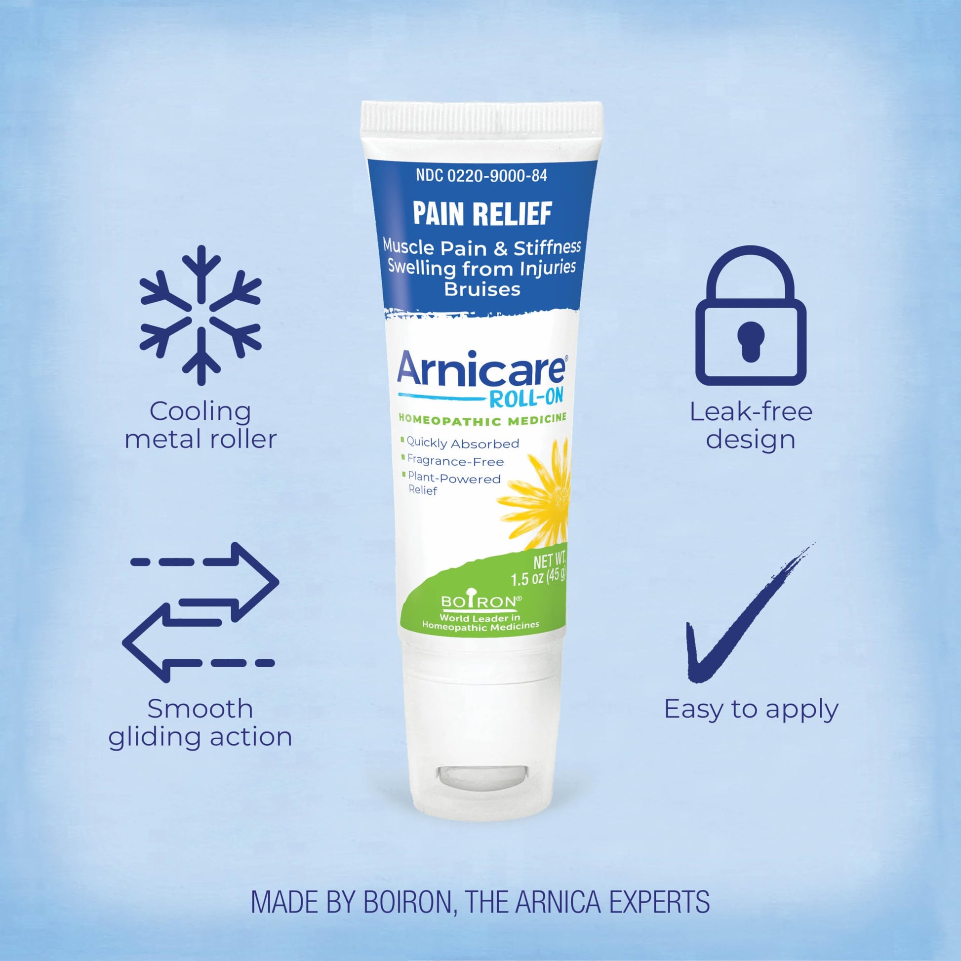 Boiron Arnicare Roll-On for Relief of Joint Pain, Muscle Pain, Muscle Soreness, and Swelling from Bruises or Injury - Cooling Metal Roller and Fragrance-Free - 1.5 oz Boiron buy supplements canada