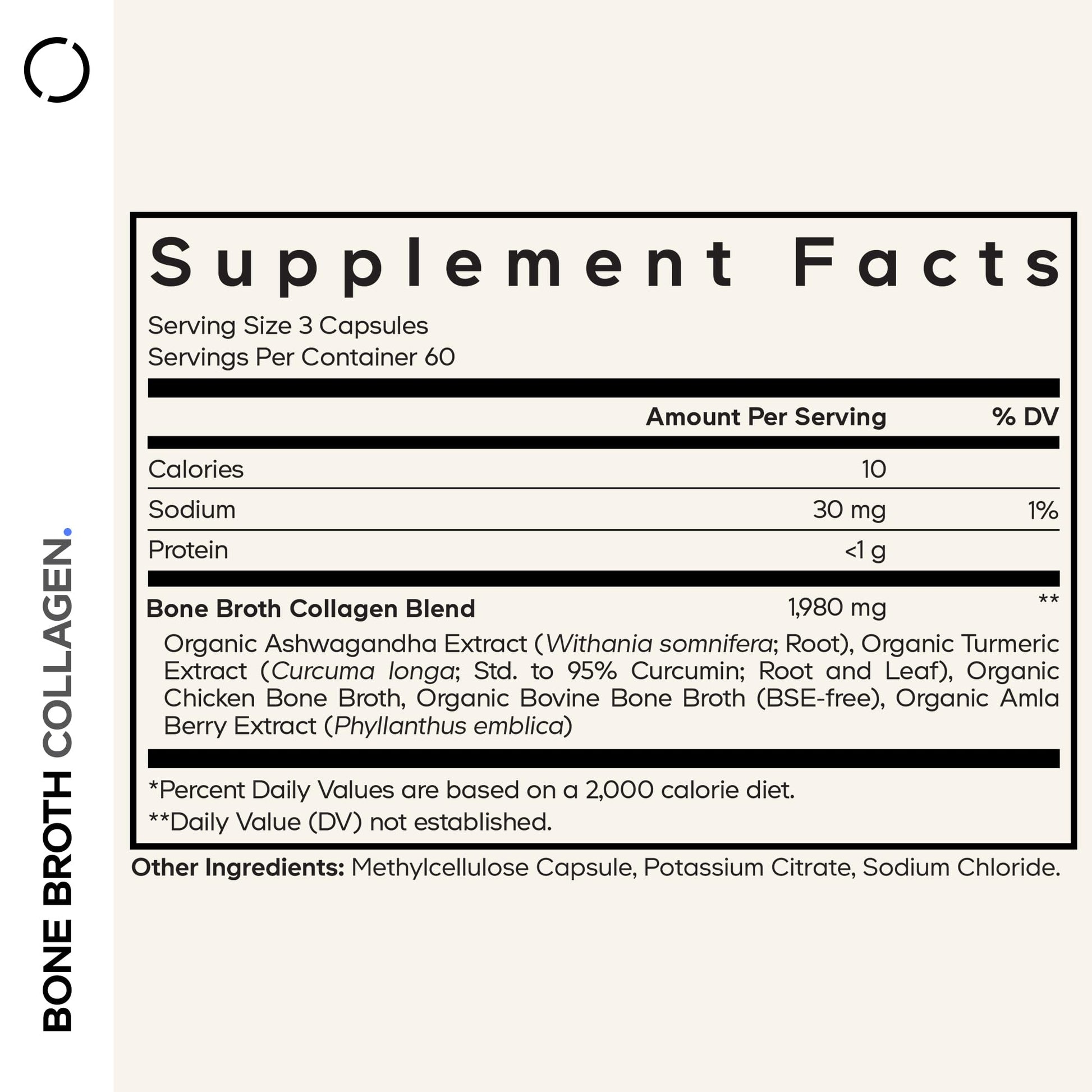 Codeage Organic Bone Broth Collagen Peptides Capsules Supplement, Bone Broth Grass Fed Beef, Free-Range Chicken, Turmeric & Ashwagandha - Collagen Types I, II, III - Non-GMO - 180 Capsules Codeage buy supplements canada