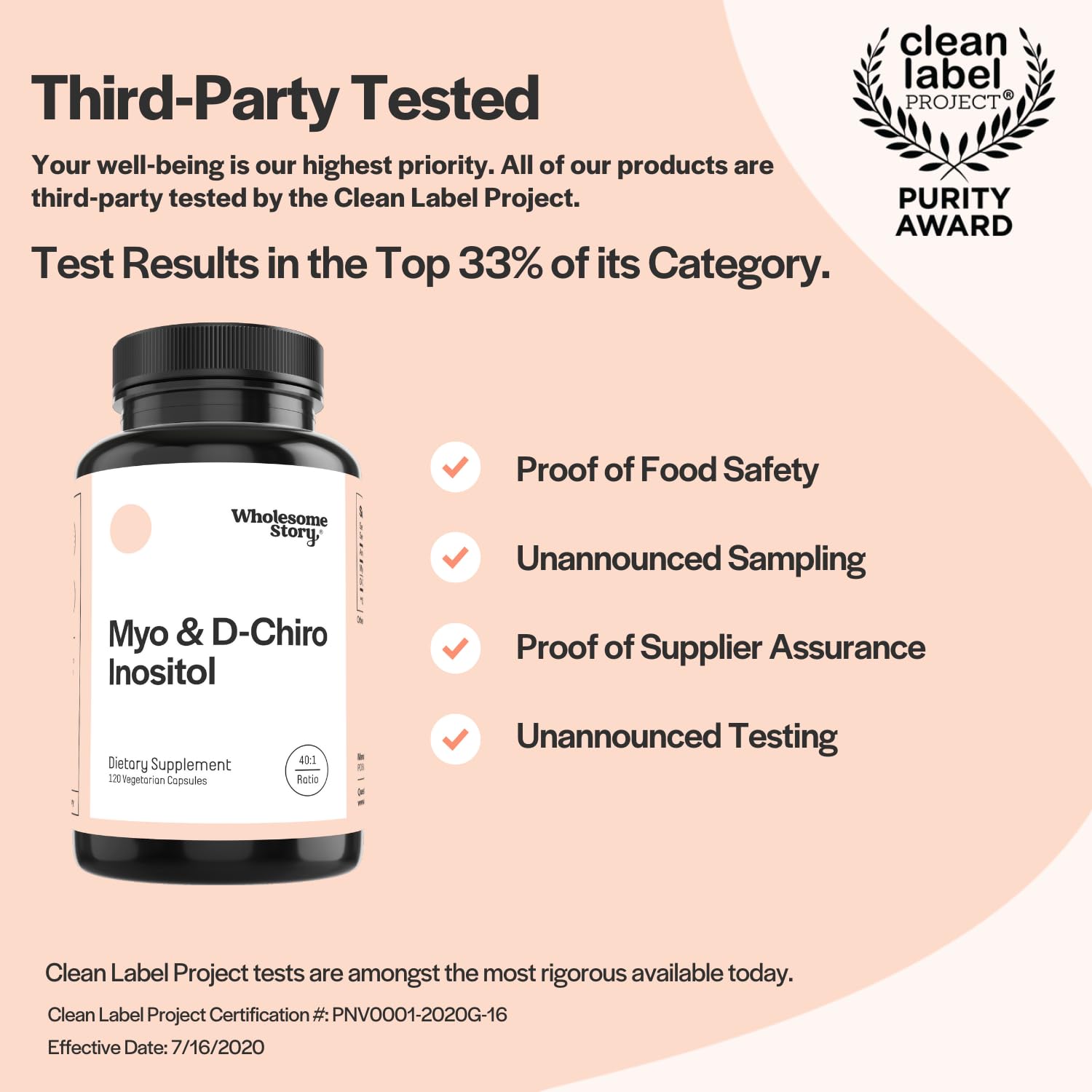 Myo-Inositol & D-Chiro Inositol Blend Capsule | 30-Day Supply | Most Beneficial 40:1 Ratio Wholesome Story buy supplements canada