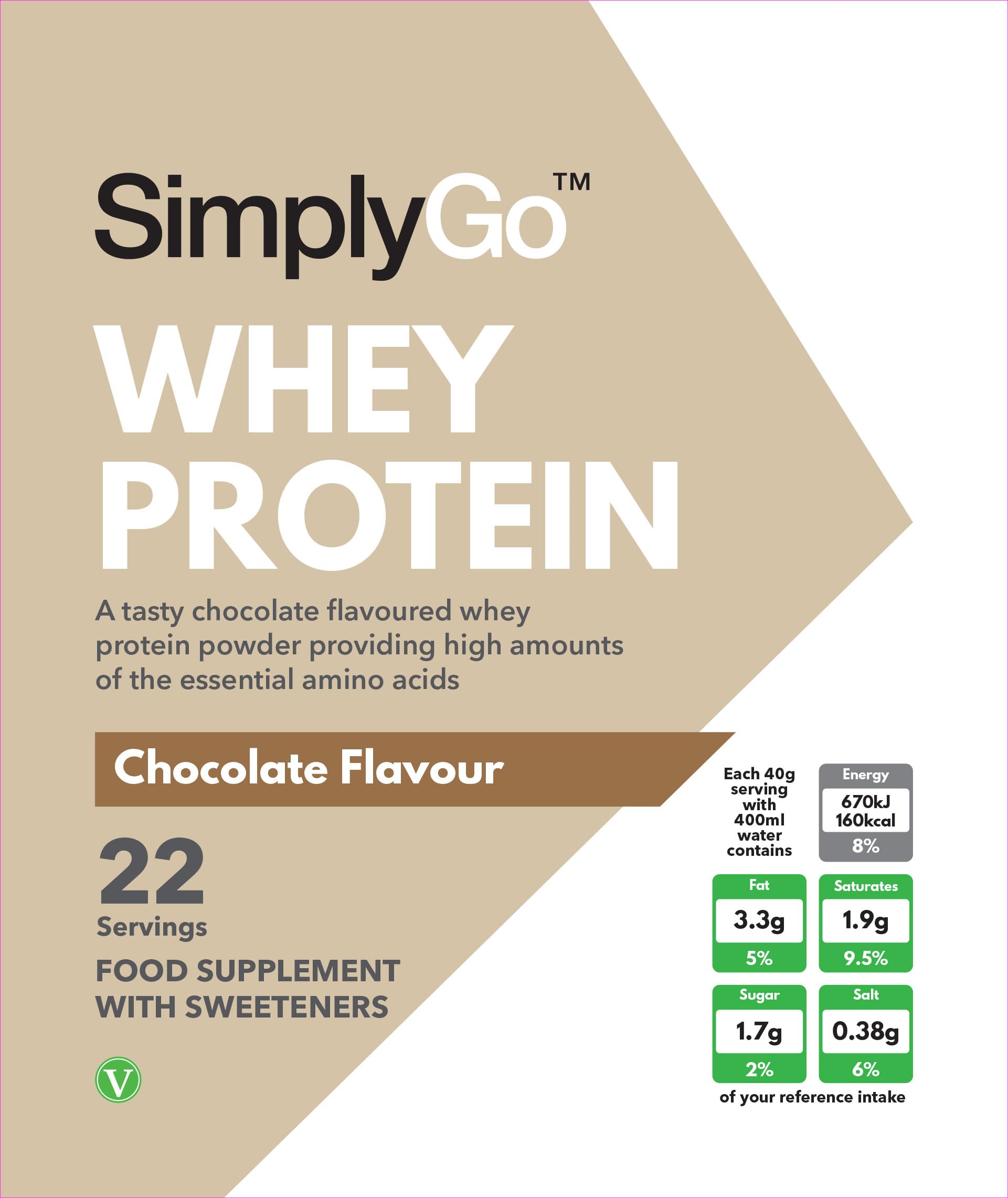 SimplyGo Whey Protein 900g Chocolate Flavour Simply Supplements buy supplements canada