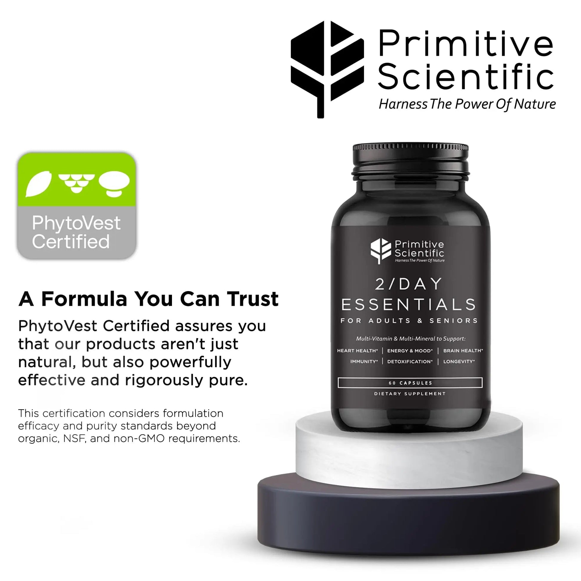 Primitive Scientific Whole Food Daily Essential Multivitamins for Adults and Seniors - 2X a Day - Vitamin A, C, D, E, B12 and Minerals Primitive Scientific buy supplements canada