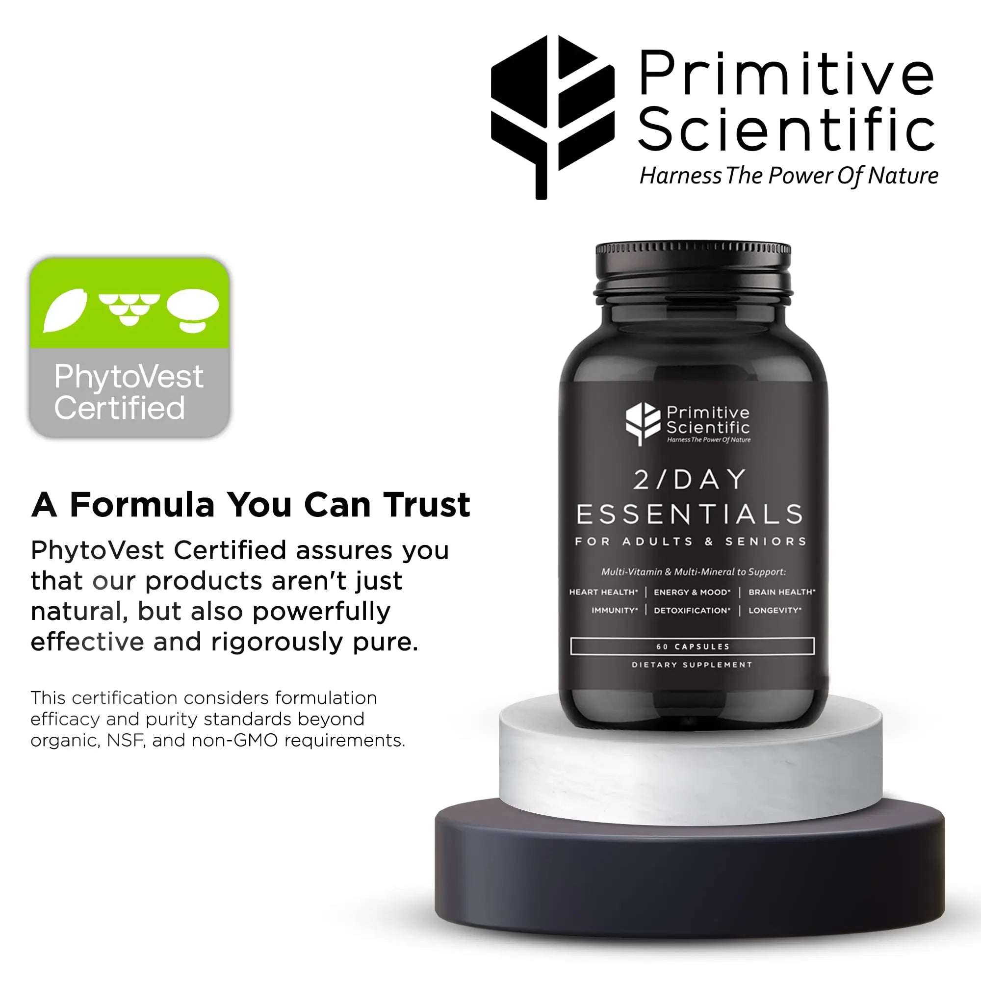 Primitive Scientific Whole Food Daily Essential Multivitamins for Adults and Seniors - 2X a Day - Vitamin A, C, D, E, B12 and Minerals Primitive Scientific buy supplements canada