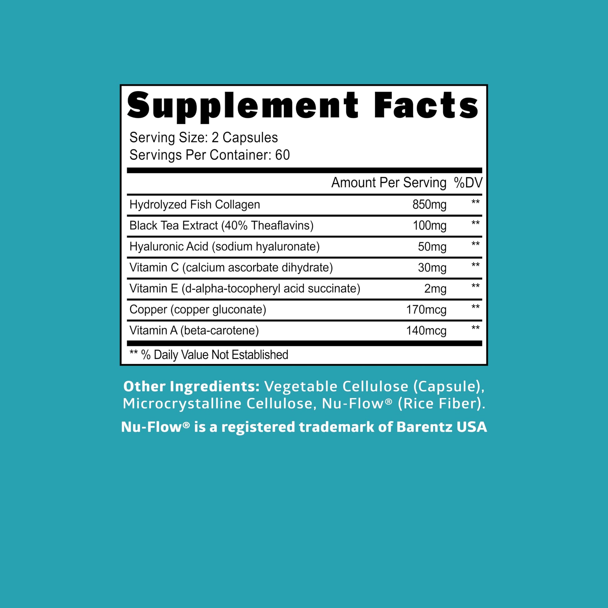 Hydrolyzed Marine Collagen with Hyaluronic Acid, Vitamin C, Theaflavin and Copper, Collagen Supplement for Women and Men for Radiant Skin, Hair & Nails, Number One Nutrition buy supplements canada