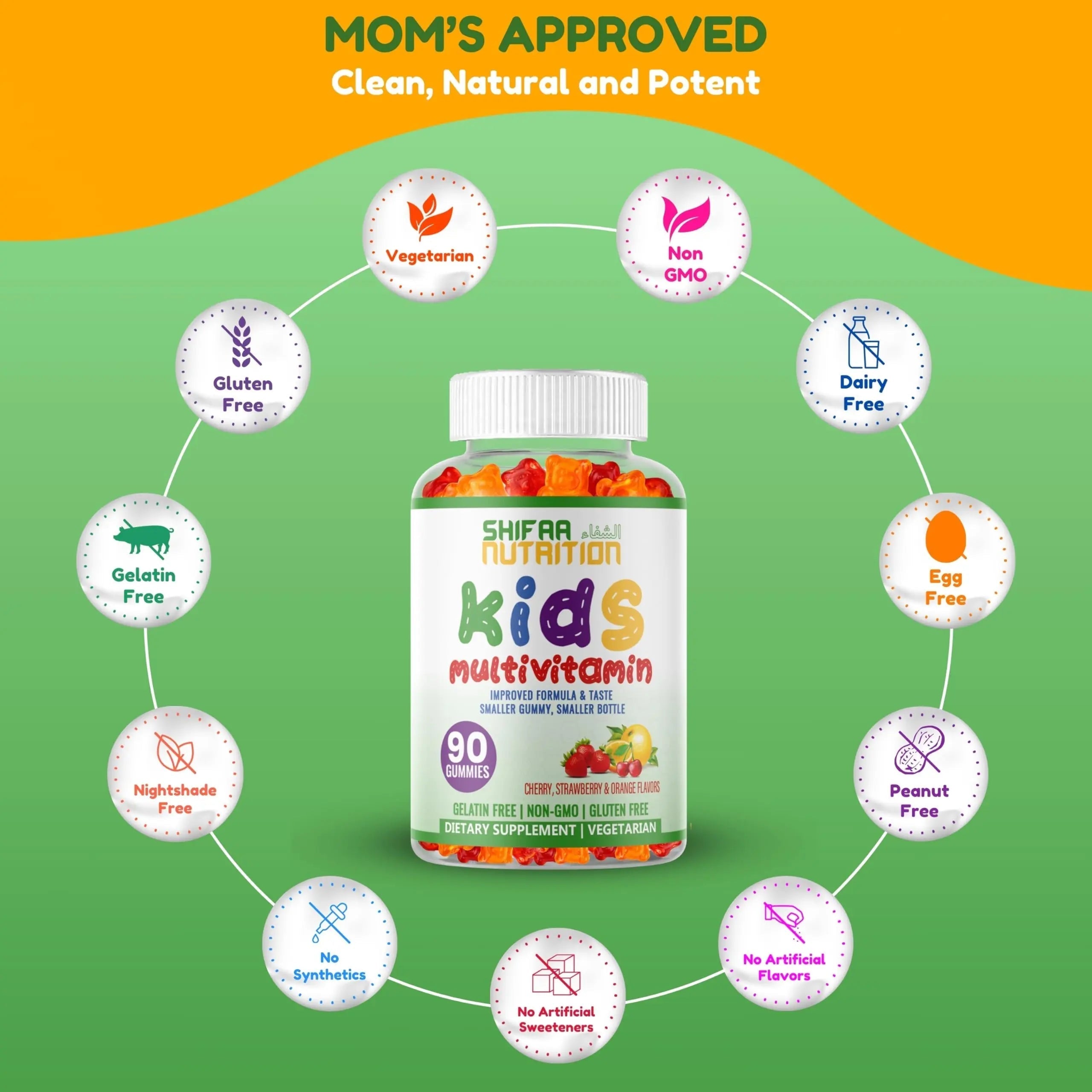 SHIFAA NUTRITION Halal Kids Multivitamin Gummies, 45-90 Days Supply, with All Essential Kids Vitamins SHIFAA NUTRITION buy supplements canada