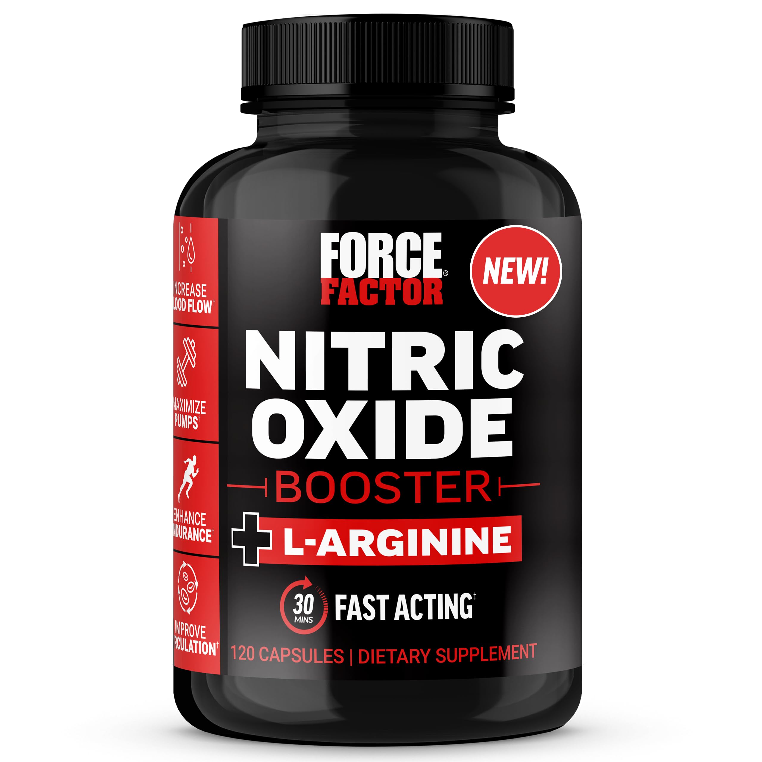 Force Factor Nitric Oxide Booster, Fast-Acting Formula with L-Arginine, Boosts Nitric Oxide Levels, Maximize Muscle Pumps, Enhance Endurance Force Factor buy supplements canada