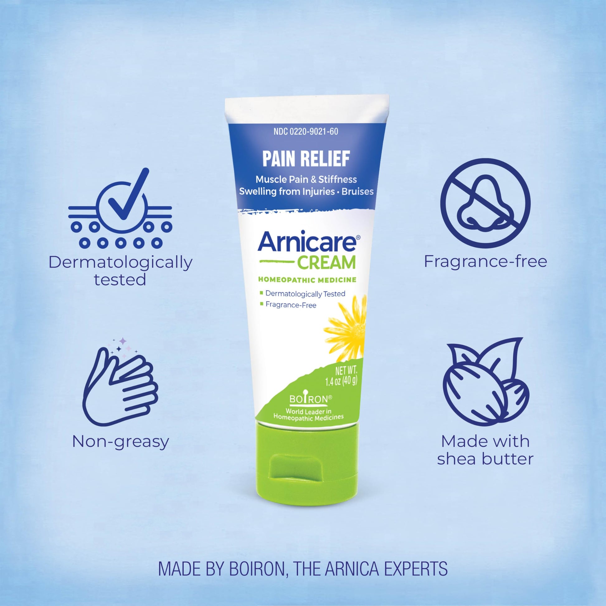 Boiron Arnicare Cream for Relief for Joint Pain, Muscle Pain, Muscle Soreness, and Swelling from Bruises or Injury - Fast Absorbing and Fragrance-Free - 1.3 oz Boiron buy supplements canada
