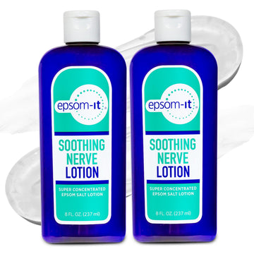 Epsom-It Soothing Nerve Lotion - Epsom Salt Magnesium Lotion, Topical Magnesium Cream with Capsaicin & Arnica to Provide Comfort for Legs, Knee and Feet, 8.0 oz., 2-Pack EPSOM-IT buy supplements canada