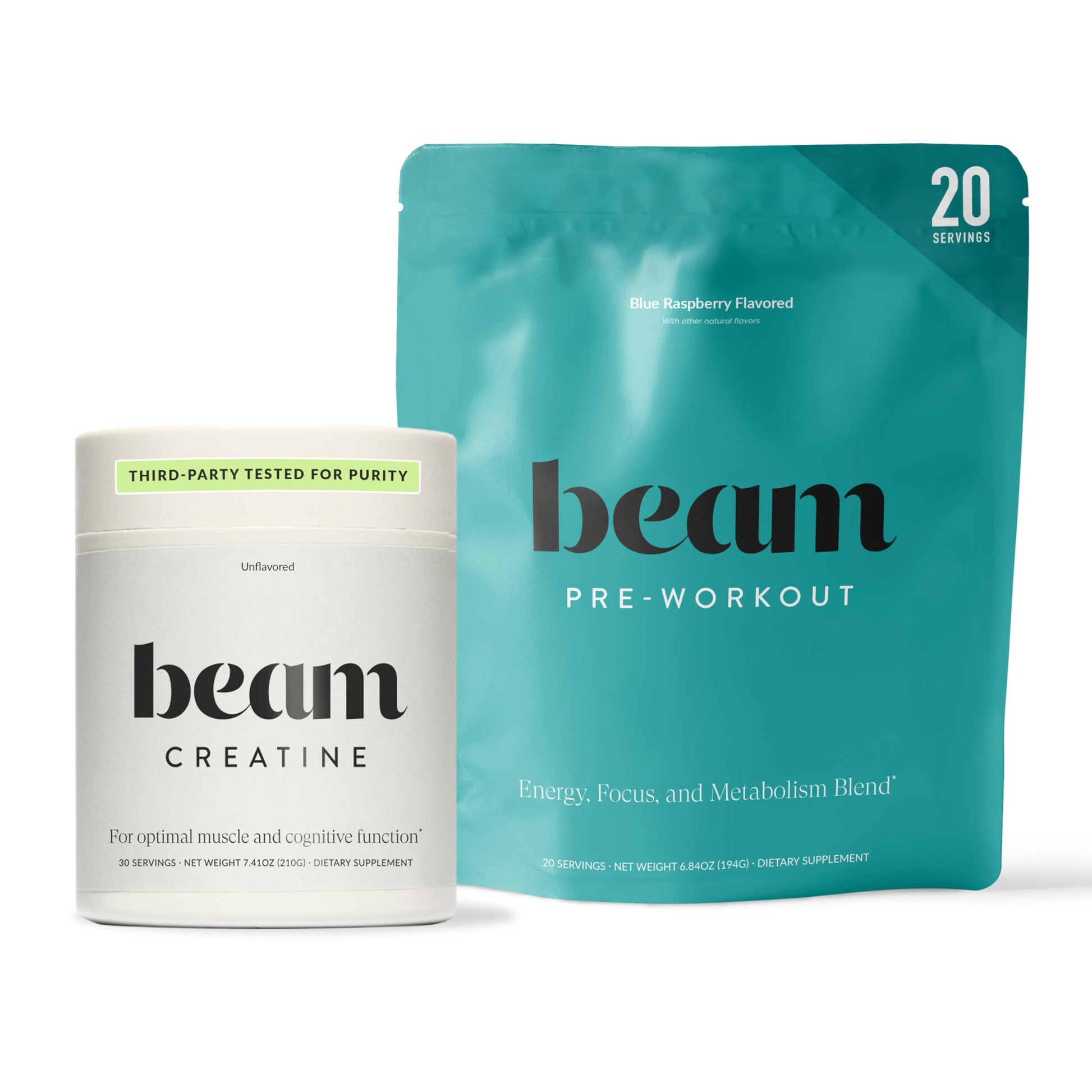 Beam Creatine Monohydrate + Pre Workout Bundle – Strength, Endurance & Muscle Recovery Stack – Clean Energy & Hydration Support, Third-Party Tested for Peak Training Performance Beam buy supplements canada