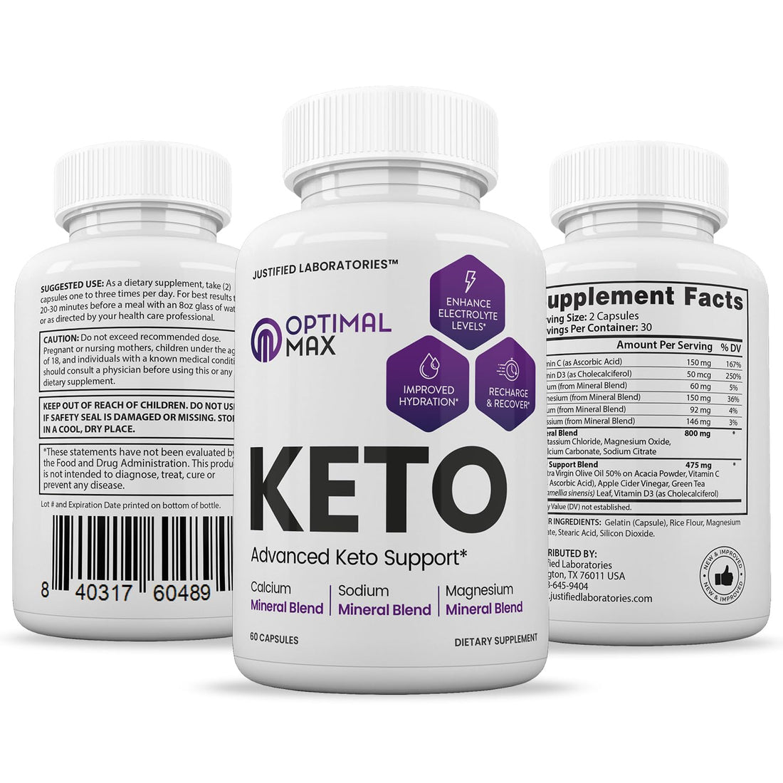 (2 Pack) Optimal Max Keto Pills 1275MG New & Improved Formula Contains Apple Cider Justified Laboratories buy supplements canada