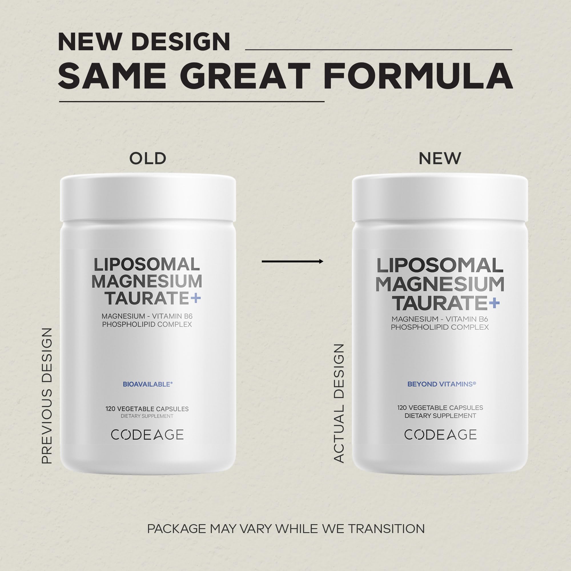 Codeage Liposomal Magnesium Taurate+ Supplement - Magnesium Taurate, Vitamin B6 as Pyridoxal 5-Phosphate, 2-Month Supply - Liposomal Delivery, Vegan, Non-GMO, Gluten-Free, 120 Capsules Codeage buy supplements canada