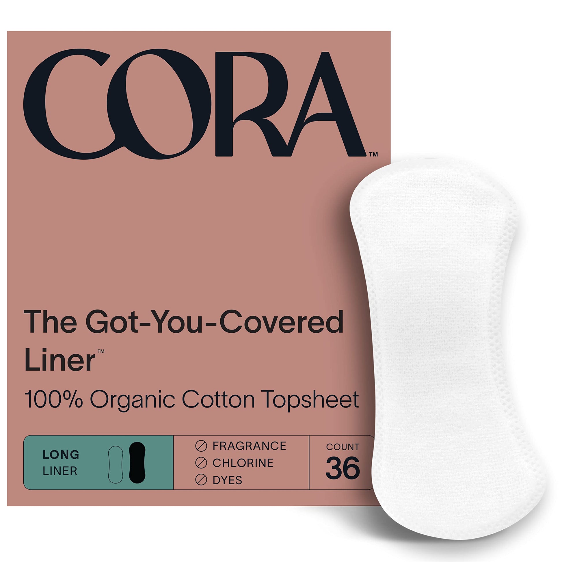 Cora Period Long Liners | 100% Organic Cotton Topsheet | Ultra Thin, Quick Absorbency Cora buy supplements canada