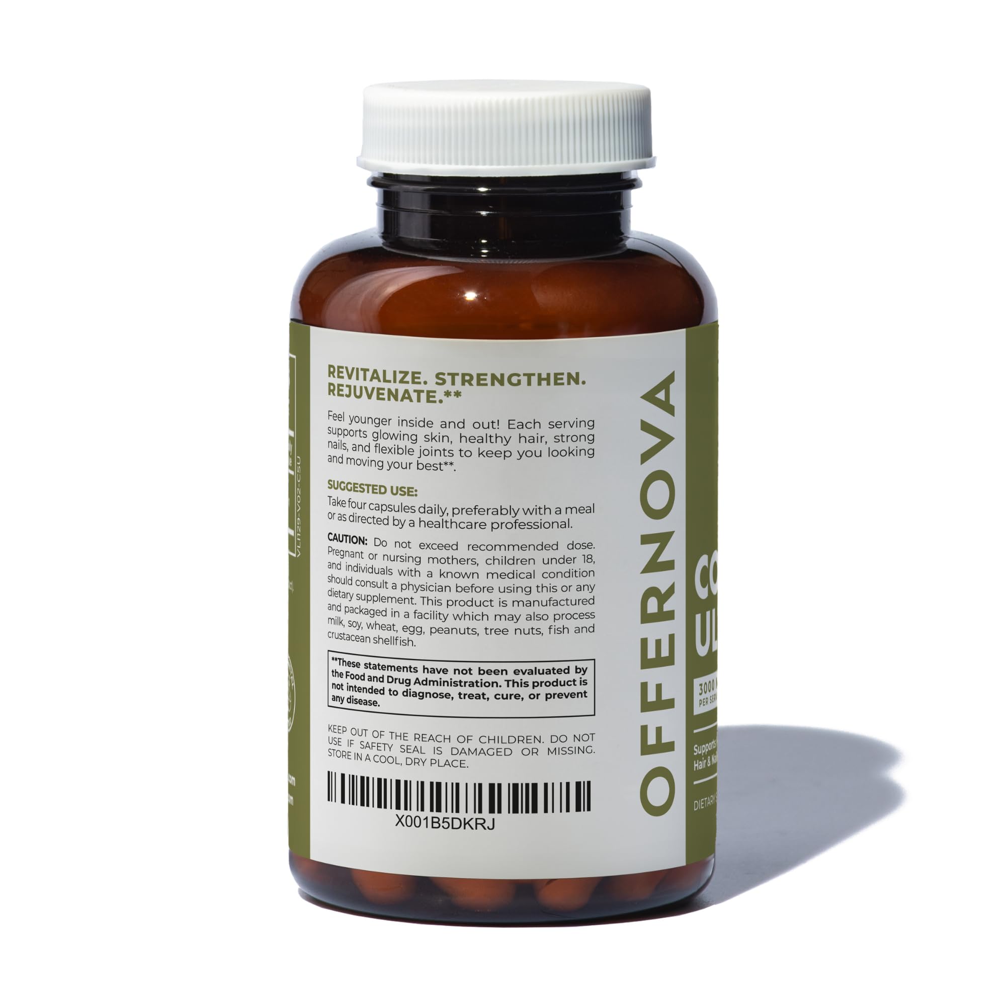 Offernova Collagen Ultra Hydrolyzed Collagen Supplements - 3000mg Anti Aging Bovine Collagen Peptides for Healthy Joints, Bones, Hair and Skin. Offernova buy supplements canada