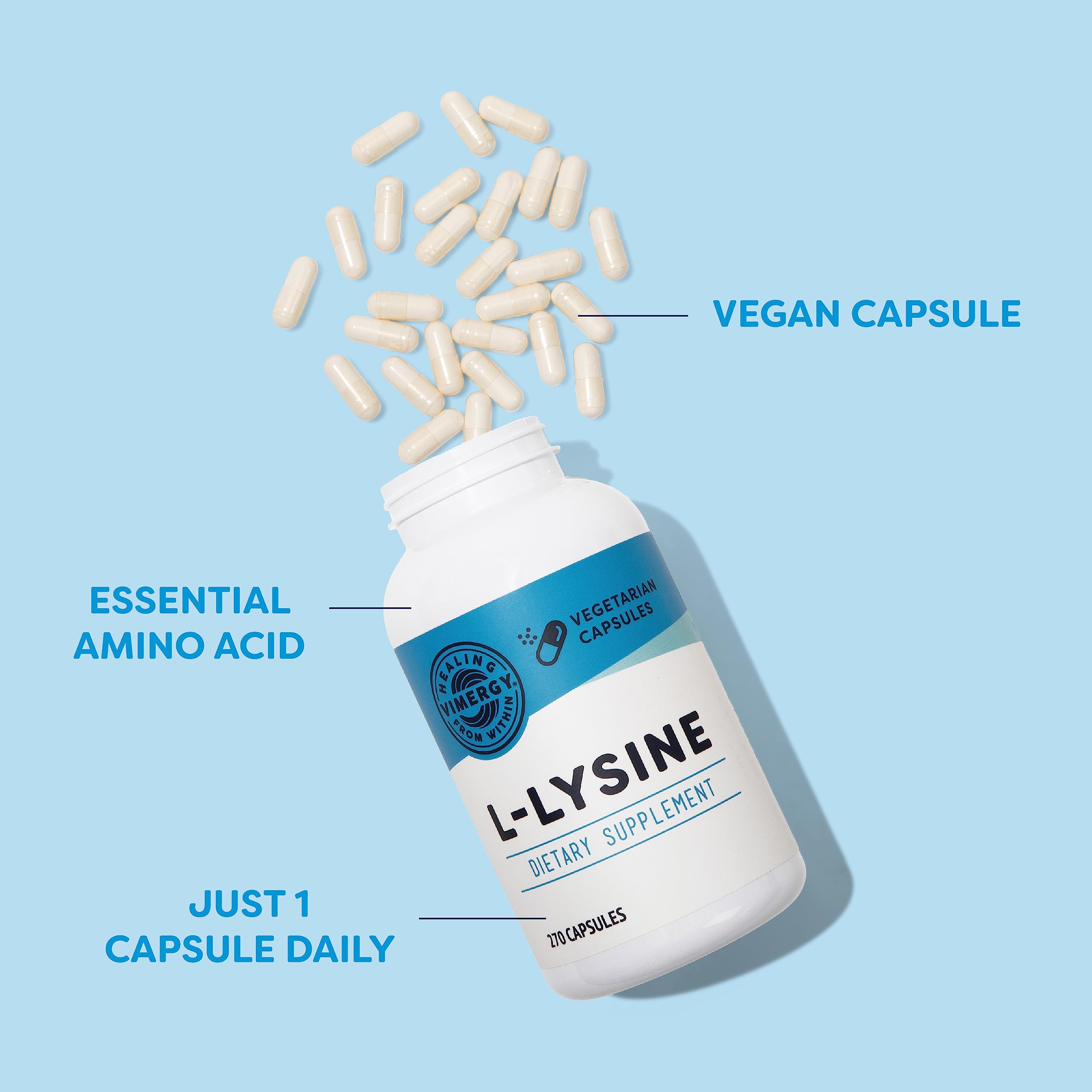 Vimergy L-Lysine – Promotes Healthy Skin, Hair & Nails* – Supports Healthy Metabolism* – Vegan, Non-GMO & Gluten-Free – 270 Capsules Vimergy buy supplements canada