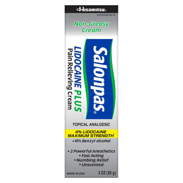 Salonpas Lidocaine Plus Pain Relieving Cream, 3 Ounce Tube Salonpas buy supplements canada