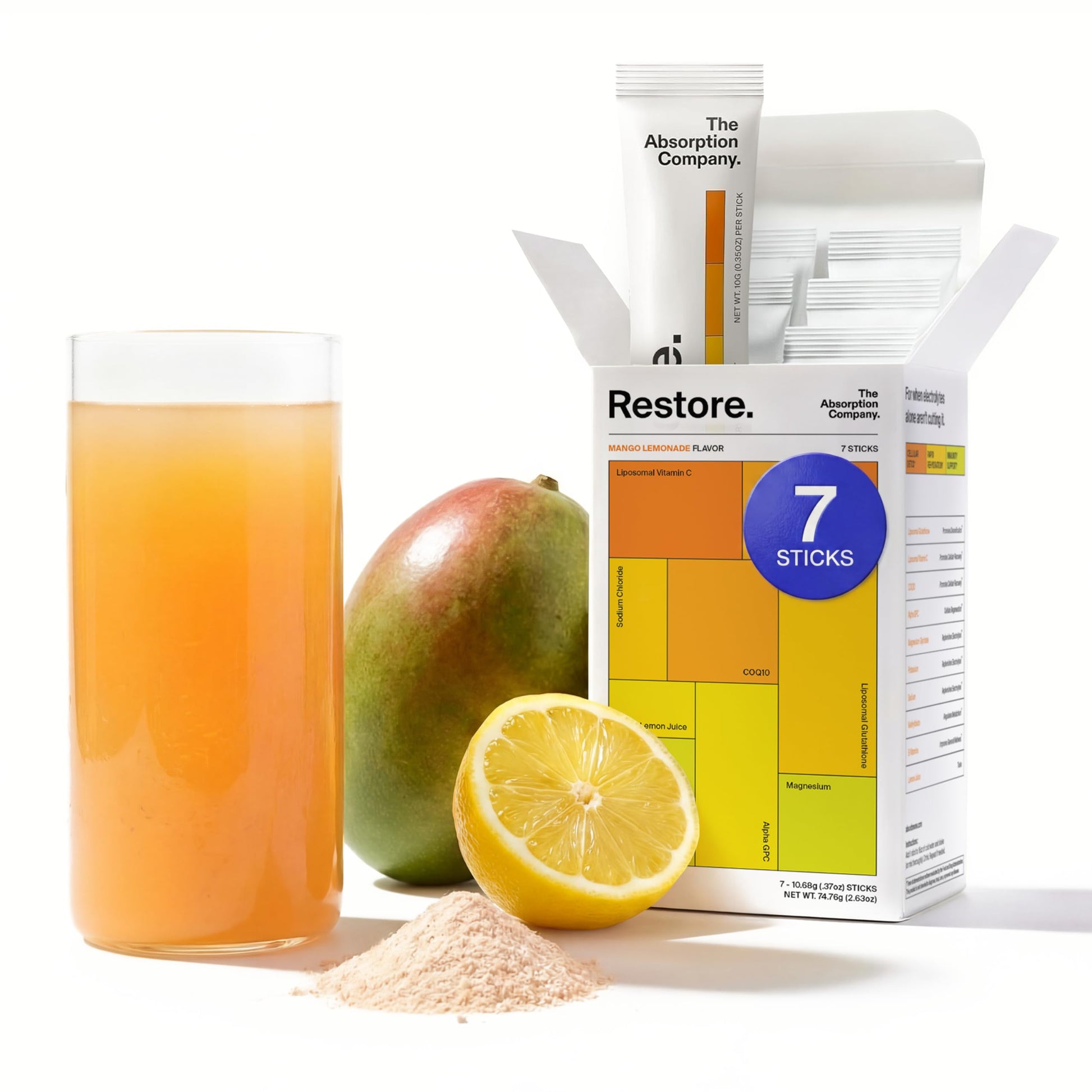 The Absorption Company Electrolyte Powder Packets - Workout Recovery & Hydration Drink Mix with Liposomal Glutathione, Vitamin C & Methylated B Vitamins The Absorption Company buy supplements canada
