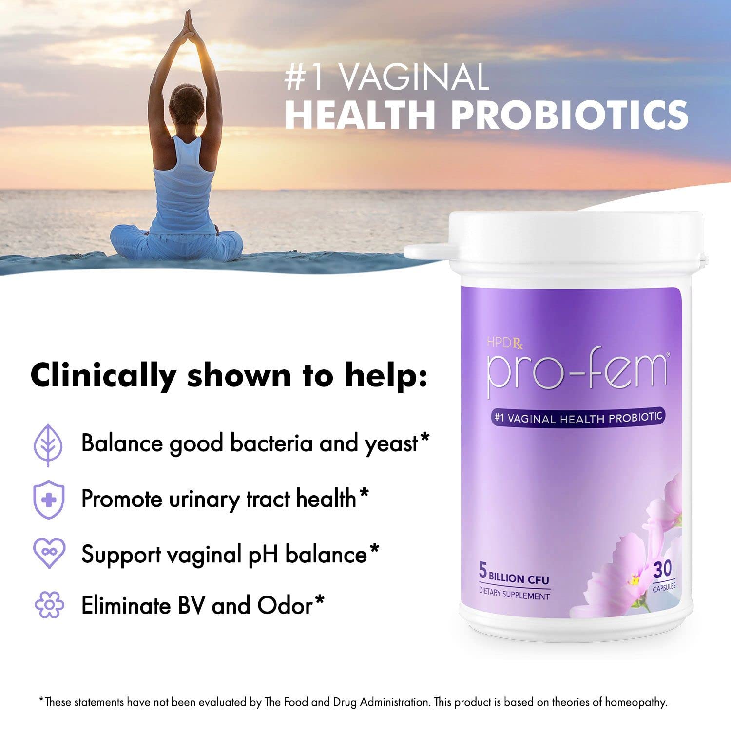 HPD Rx Pro-Fem #1 Vaginal Health Probiotic | Vaginal Probiotics | Clinically Proven to Promote Yeast & PH HPD Rx buy supplements canada