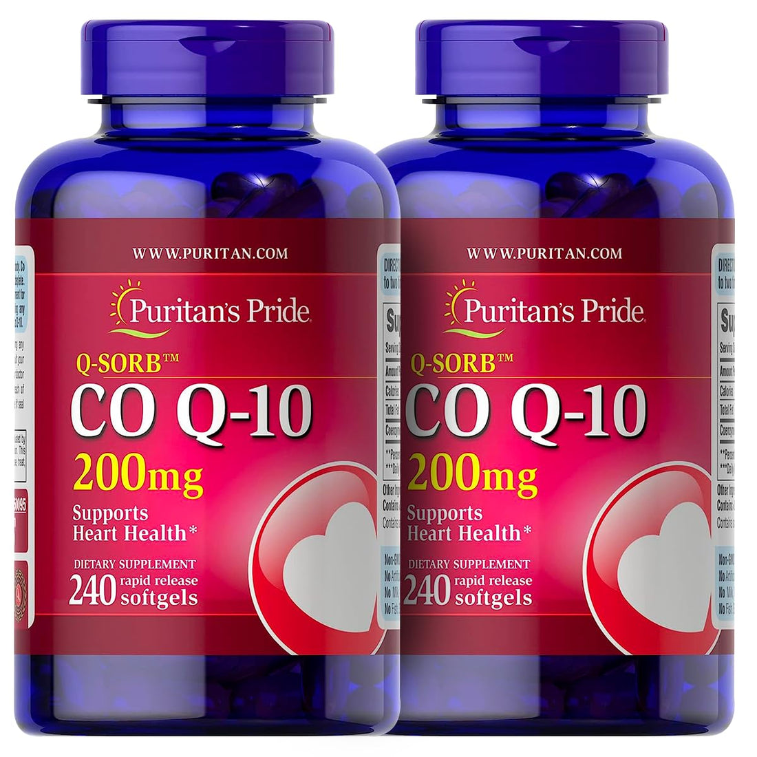 Puritan's Pride QSORB CoQ10 200 mg, Supports Heart Health (2 Pack of 240 softgels) Puritan's Pride buy supplements canada