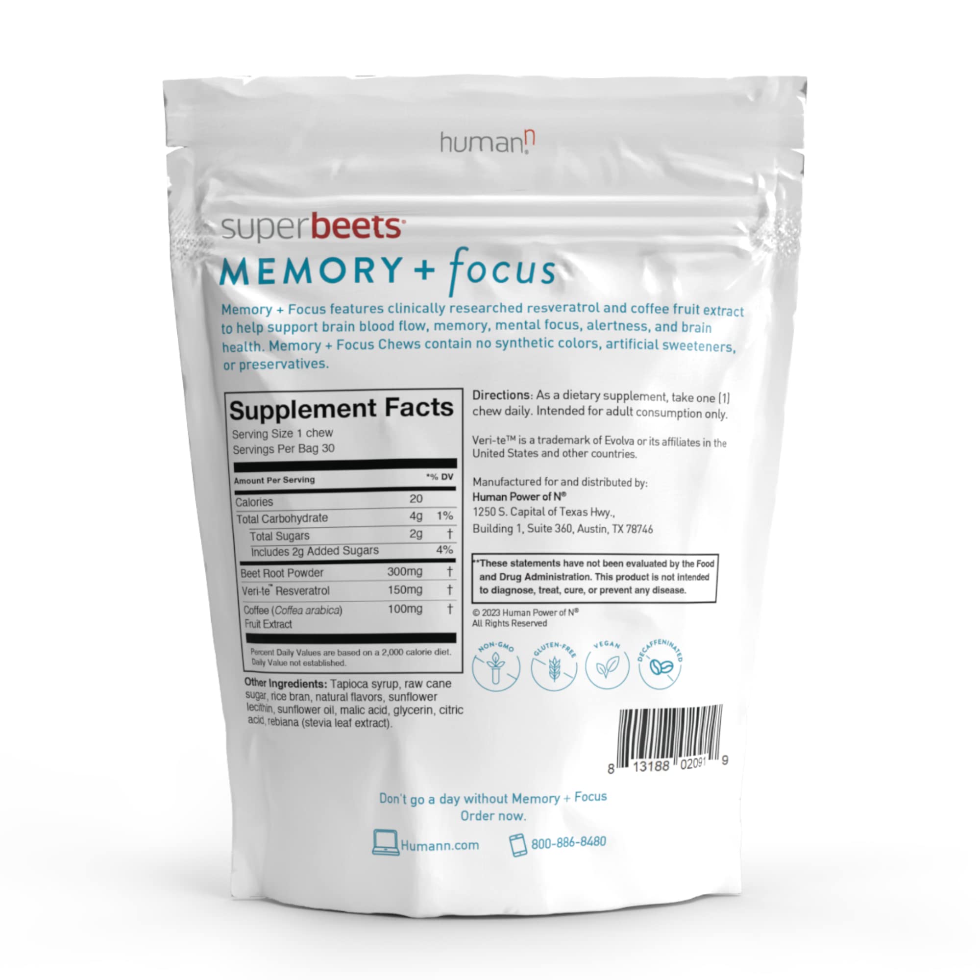 humanN SuperBeets SuperBeets Heart Chews & Memory + Focus Chews & Neo40 Daily humanN buy supplements canada