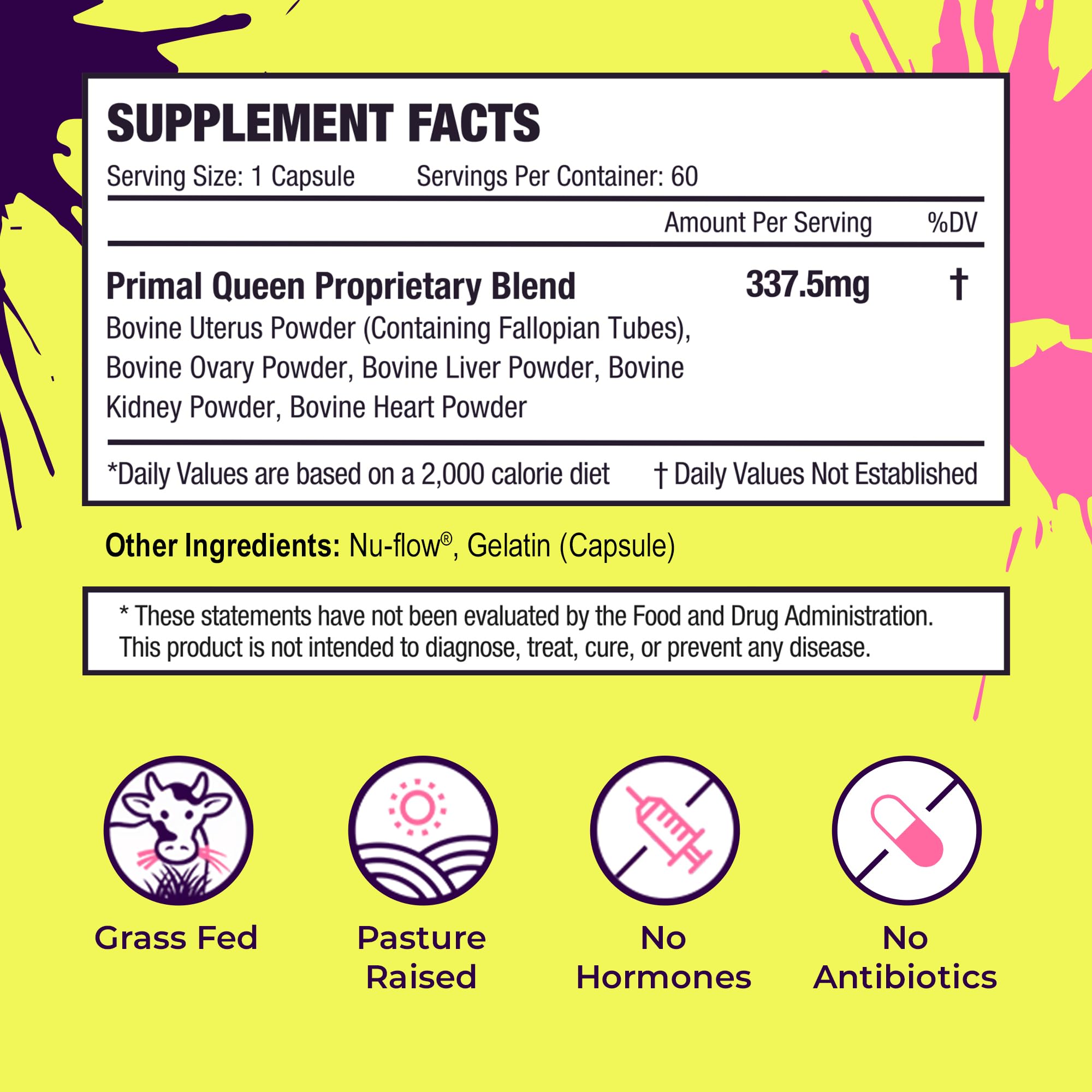 Primal Queen Female-Optimized Beef Organ Superfood Supplement (Beef Liver, Kidney, Heart, & 3 More) - 100% Grass Fed, Pasture Raised - 3rd Party & Clinically Tested Primal Queen buy supplements canada