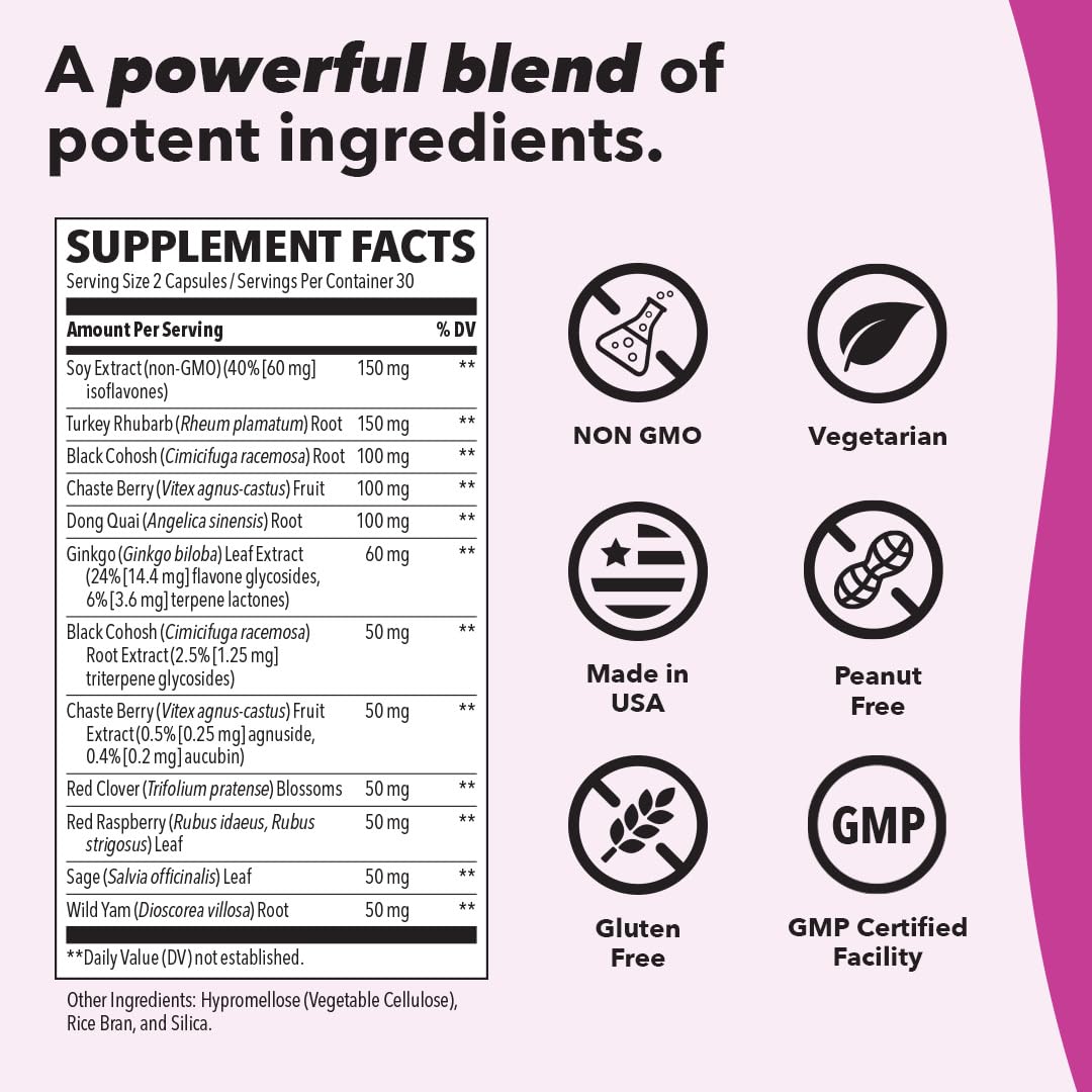 Pausitivi-T - Menopause Support Supplement - Powerful Relief for Hot Flashes, Hormone Imbalance & Night Sweats - Nourishes Tissue - Sage, Chasteberry, Soy Isoflavones & Black Cohosh - 60 Capsules LifeSeasons buy supplements canada