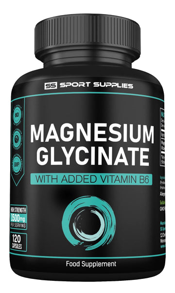 Magnesium Glycinate Supplements & Vitamin B6 - 120 High Strength Capsules SS Sport Supplies buy supplements canada