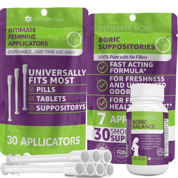 Intimate Rose Save 10% on Boric Acid Vaginal Suppositories - 30 Count (600mg) + 30 Applicators Intimate Rose buy supplements canada