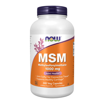 NOW Supplements, MSM (Methylsulfonylmethane) 1,000 mg, Joint Health*, 240 Veg Capsules NOW Foods buy supplements canada