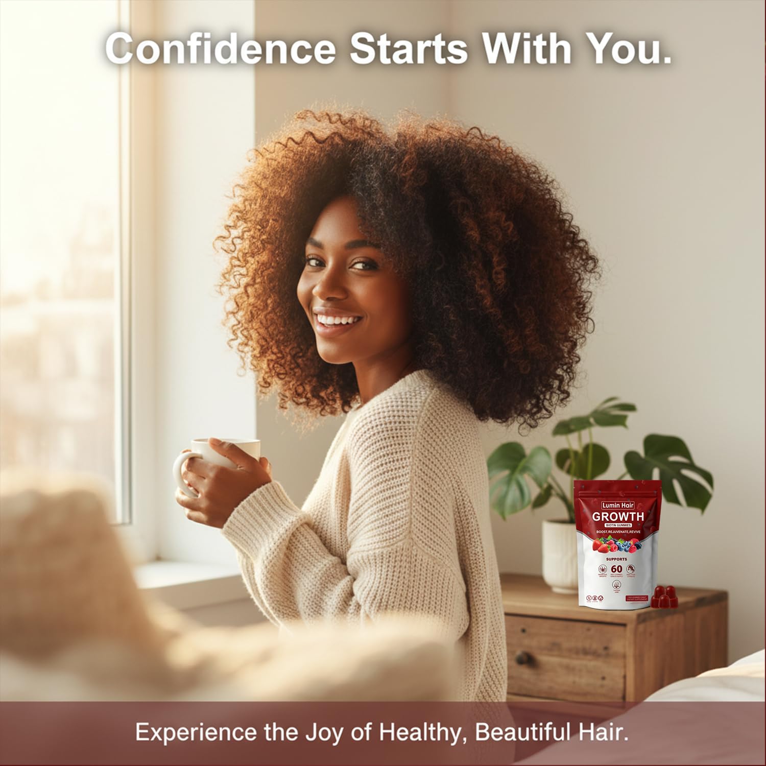Lumin Hair Growth Gummies for Black Women, 60 Vegan Gummies, Daily Hair Nourishment with Biotin, Collagen & Botanical Extracts, Supports Healthy Hair Growth & Strength Lumin Hair buy supplements canada