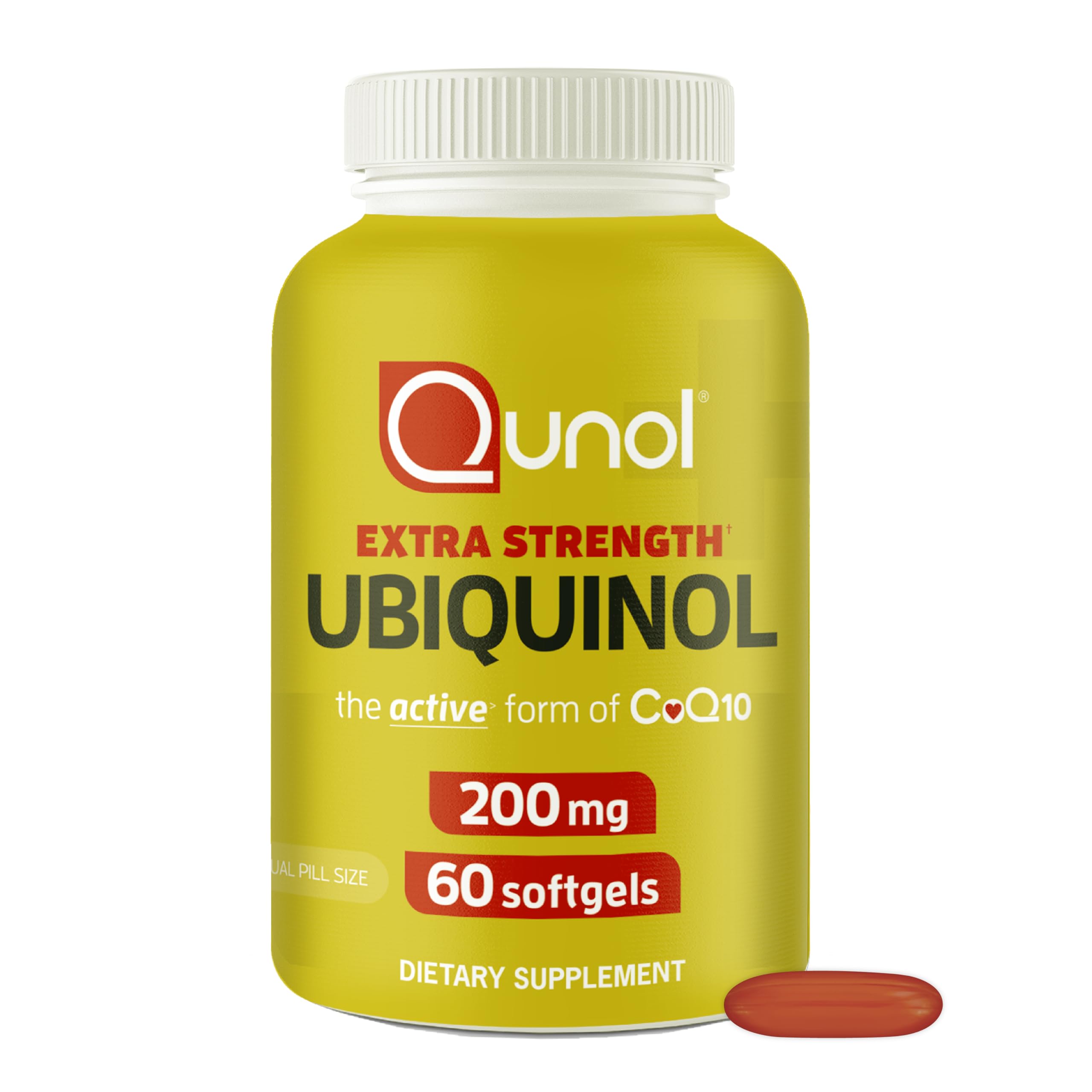 Qunol 200mg Ubiquinol, Powerful Antioxidant for Heart and Vascular Health, Essential for energy production, Natural Supplement Active Form of CoQ10, 60 Count Qunol buy supplements canada