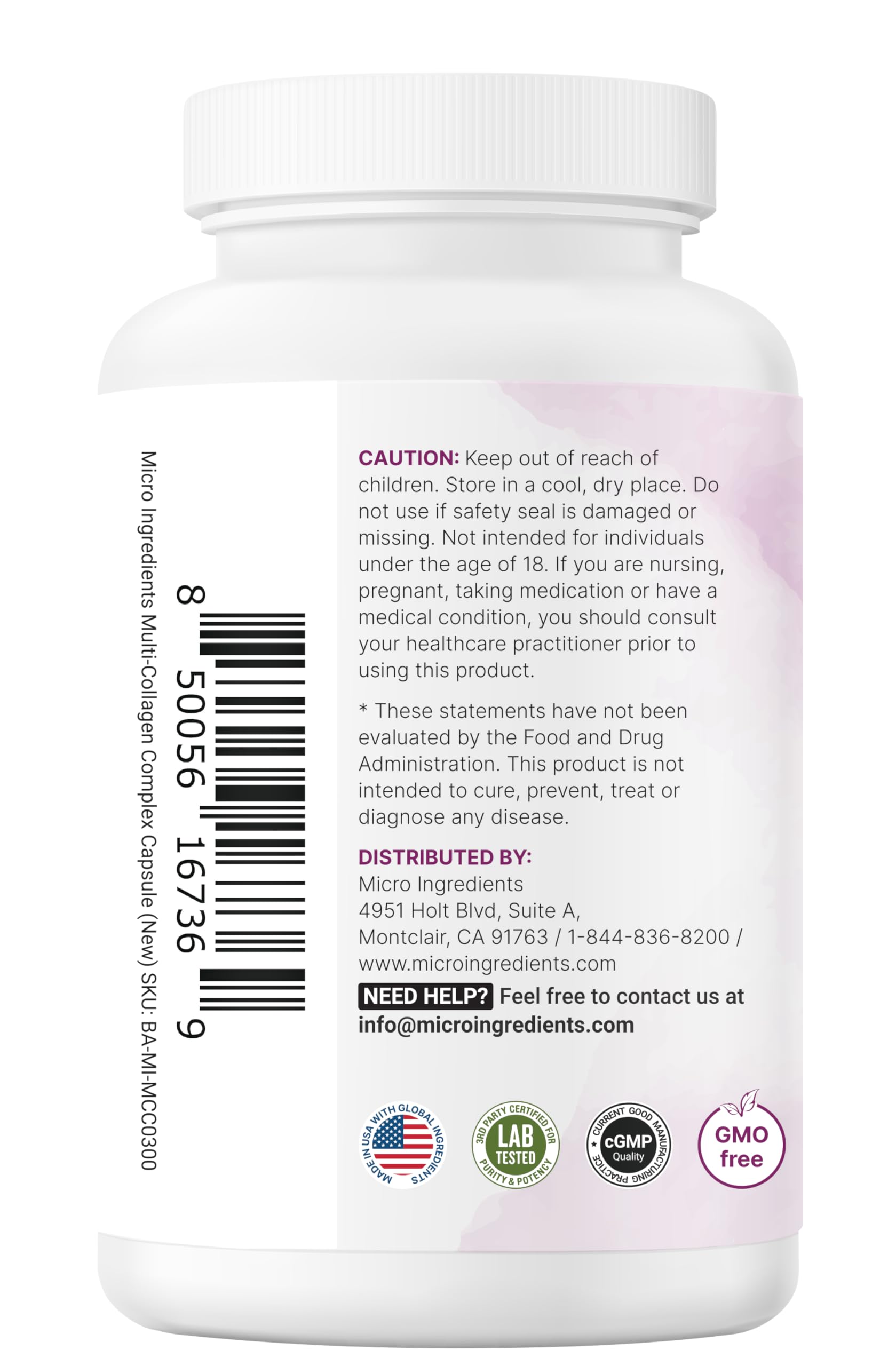 Micro Ingredients Multi Collagen Pills for Women & Men, 240 Capsules | Type I, II, III, V, X | Hydrolyzed Peptides with Biotin, Hyaluronic Acid Micro Ingredients buy supplements canada
