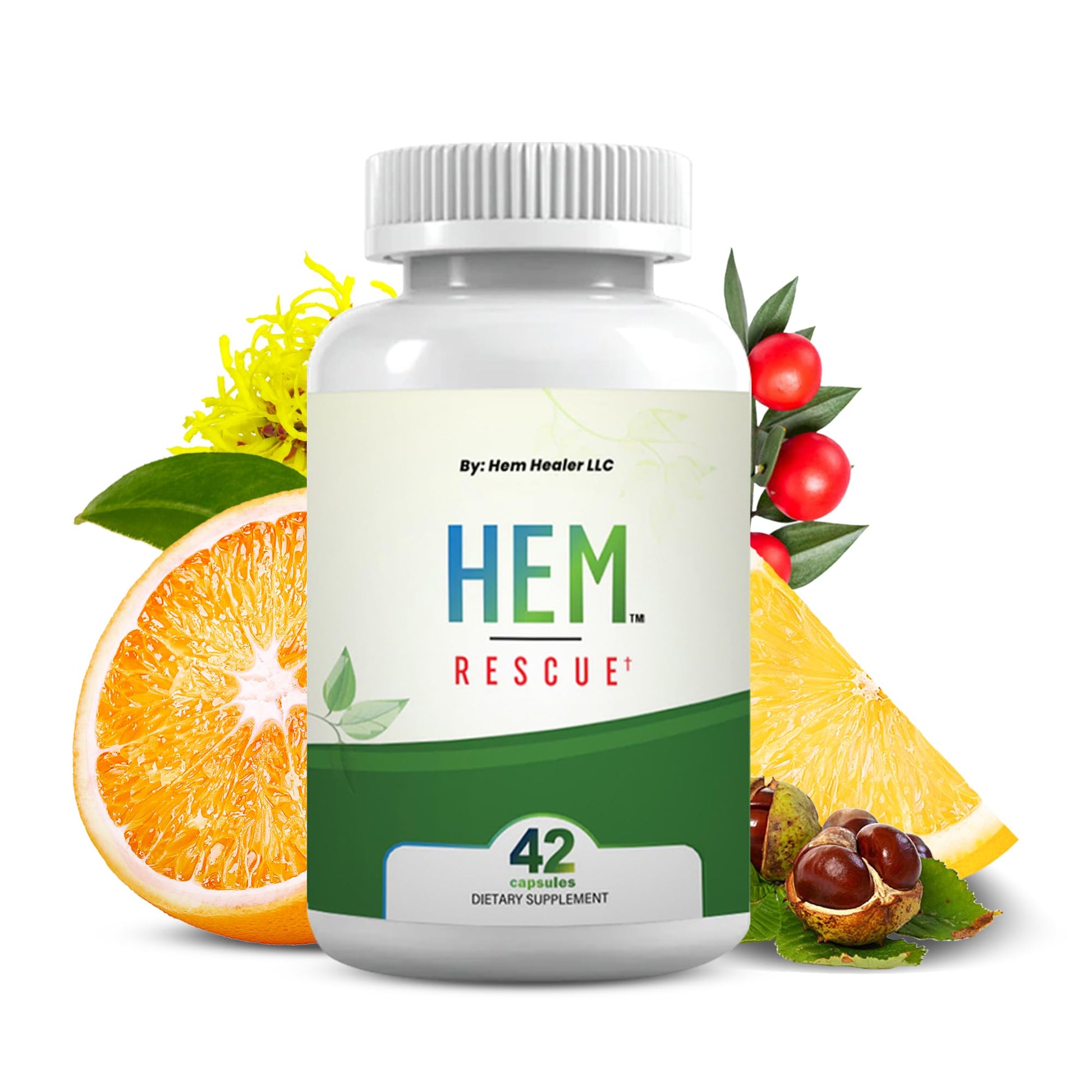 Hem Healer Hem Rescue Hemorrhoid Treatment Supplement - All Natural, Reduces Discomfort & Swelling, Boosts Blood Flow, Oral Botanical Blend, Made in USA - (1 Bottle Pack) Hem Healer buy supplements canada