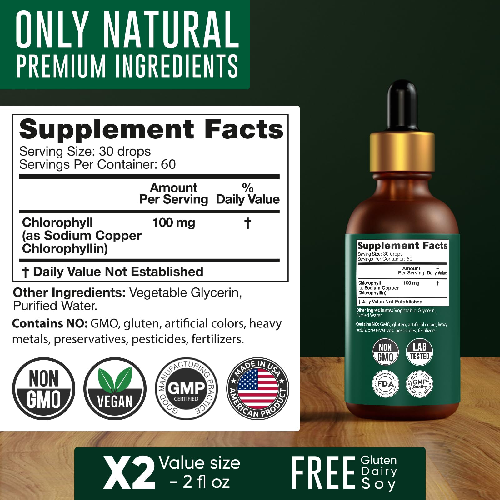 Chlorophyll Liquid Drops 6000 mg - Premium Liquid Chlorophyll Supplement - All-in-One Alpha Flow buy supplements canada