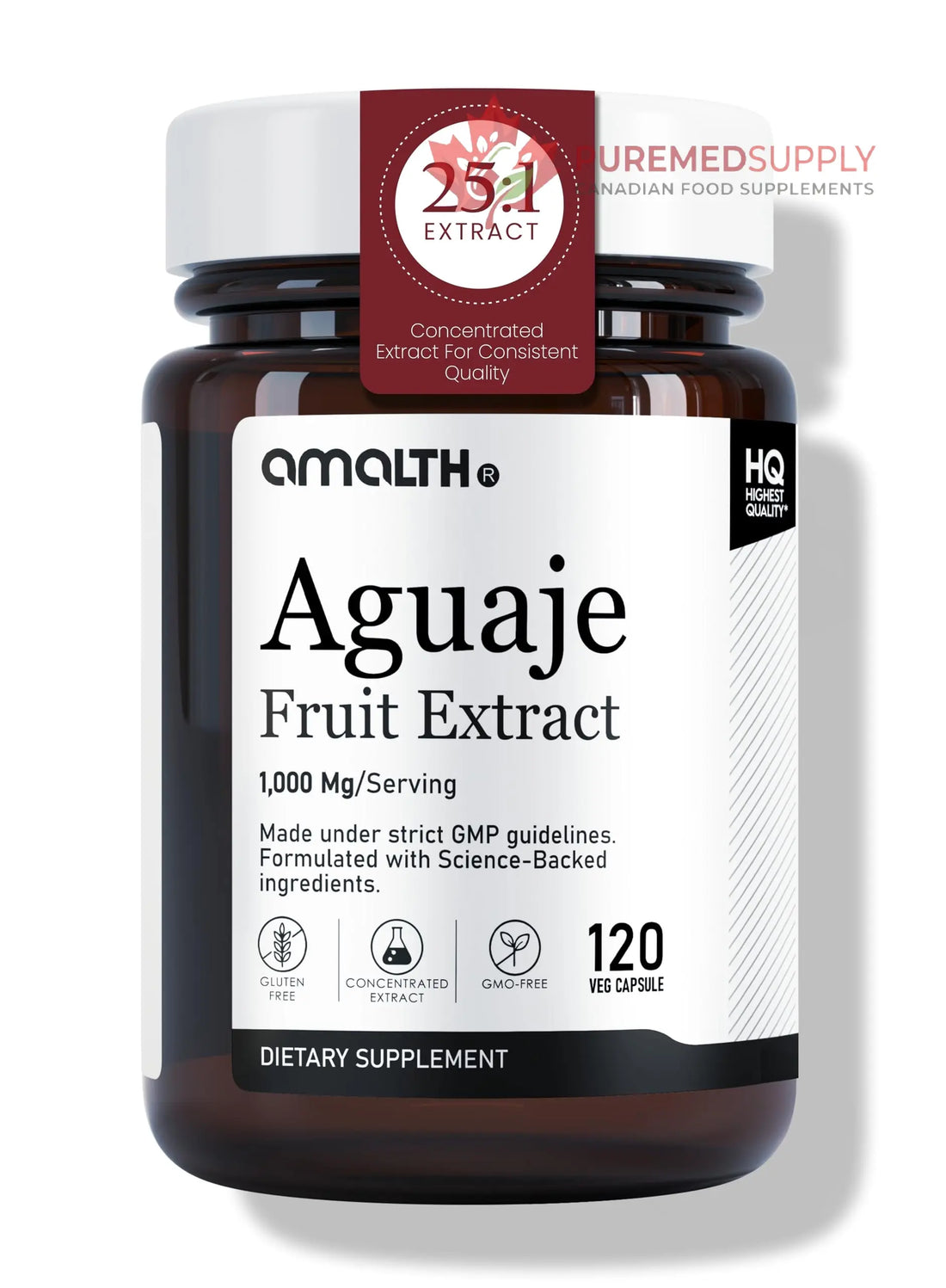 Amalth Aguaje Curves Capsule for Women 1000 mg- Extra Strength from Peru Natural Supplements- 120 Capsules Non- GMO Premium Quality Pills AMALTH buy supplements canada