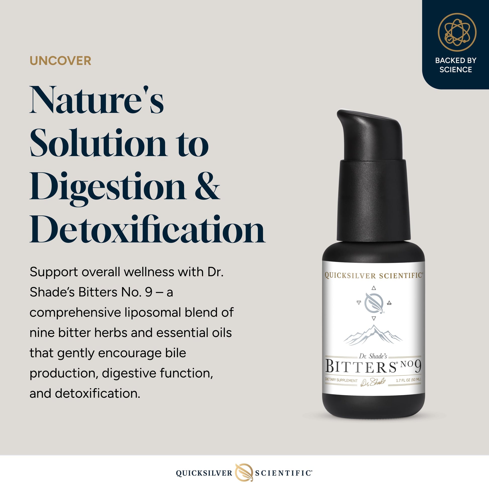 Quicksilver Scientific Dr. Shade's Bitters No. 9 - for Digestion - Fast Acting Liposomal Digestive Bitters with Milk Thistle, Burdock Root & Juniper Essential Oil - Digestive Support (50ml) Quicksilver Scientific buy supplements canada