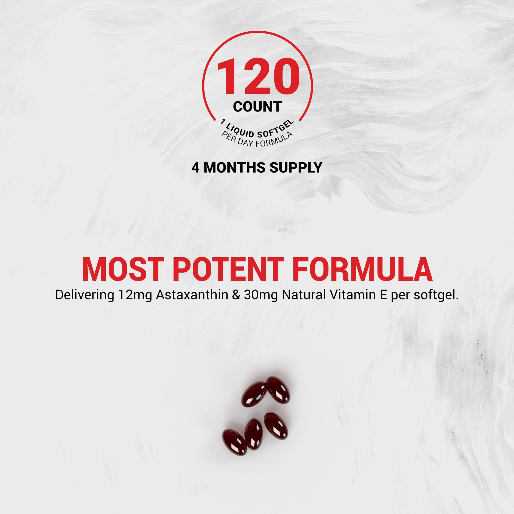 Naturalis New Zealand Astaxanthin (12mg) | Enhanced with Natural Vitamin E | Non-GMO, Soy & Gluten Free | 120 Softgels (4 Month Supply) Naturalis buy supplements canada