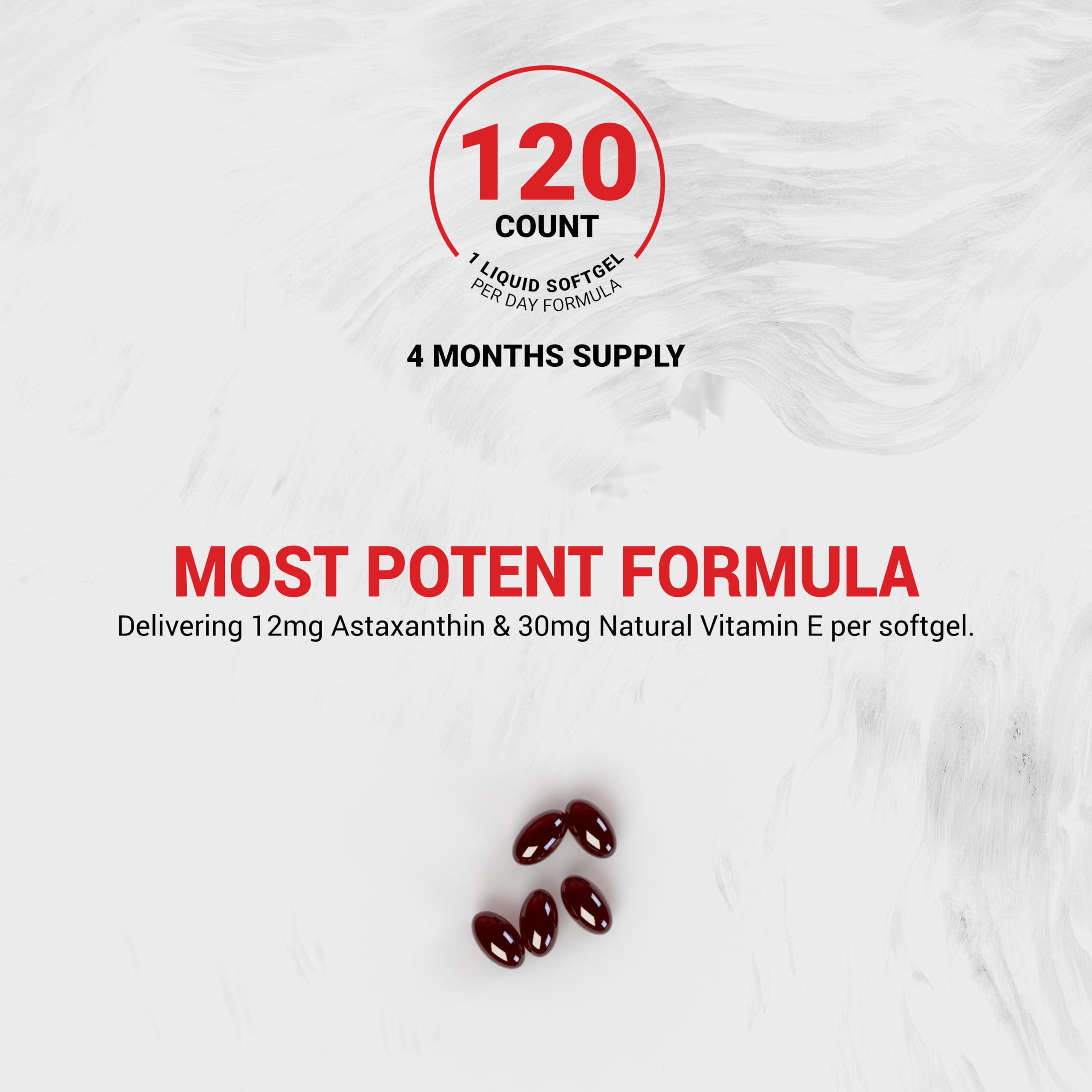 Naturalis New Zealand Astaxanthin (12mg) | Enhanced with Natural Vitamin E | Non-GMO, Soy & Gluten Free | 120 Softgels (4 Month Supply) Naturalis buy supplements canada