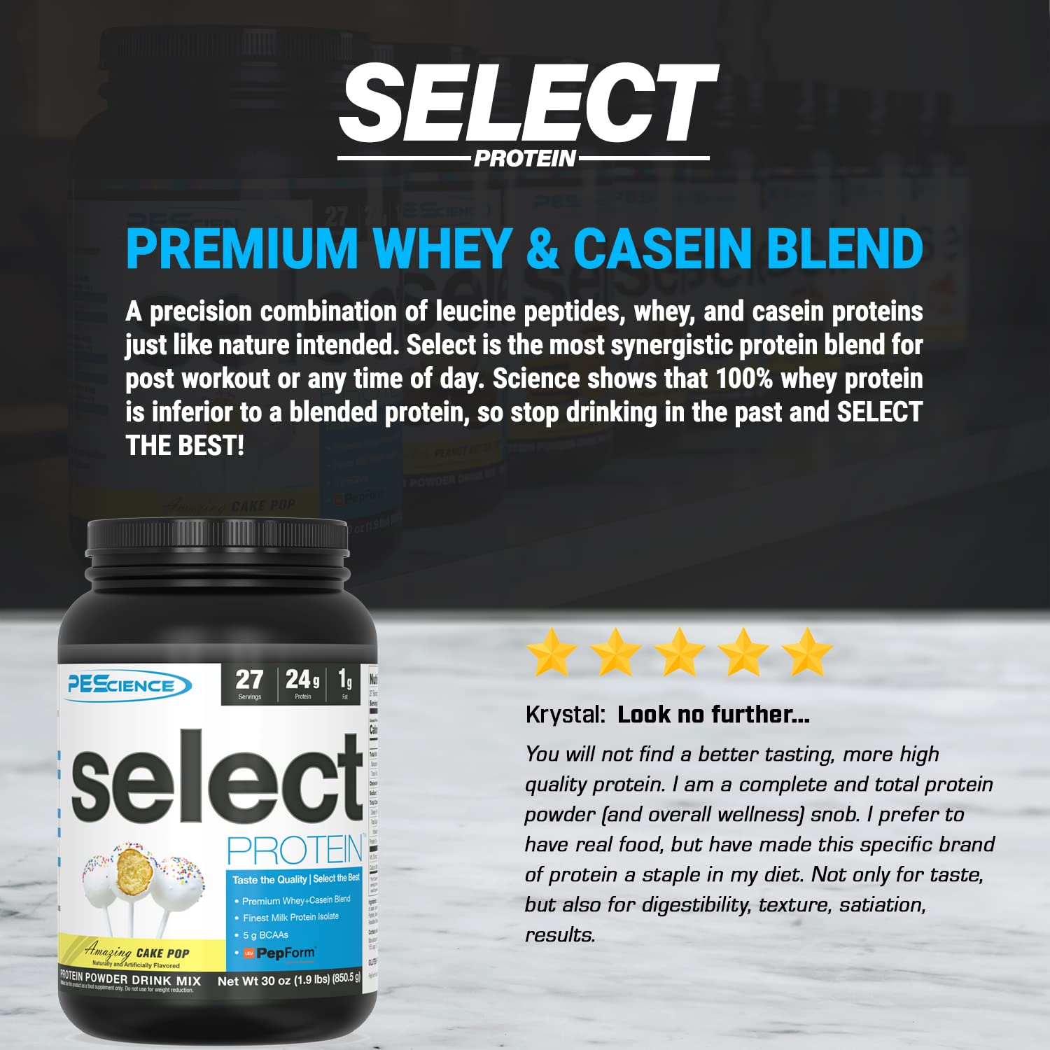 PEScience Select Low Carb Protein Powder, Cake Pop, 27 Serving, Keto Friendly PEScience buy supplements canada