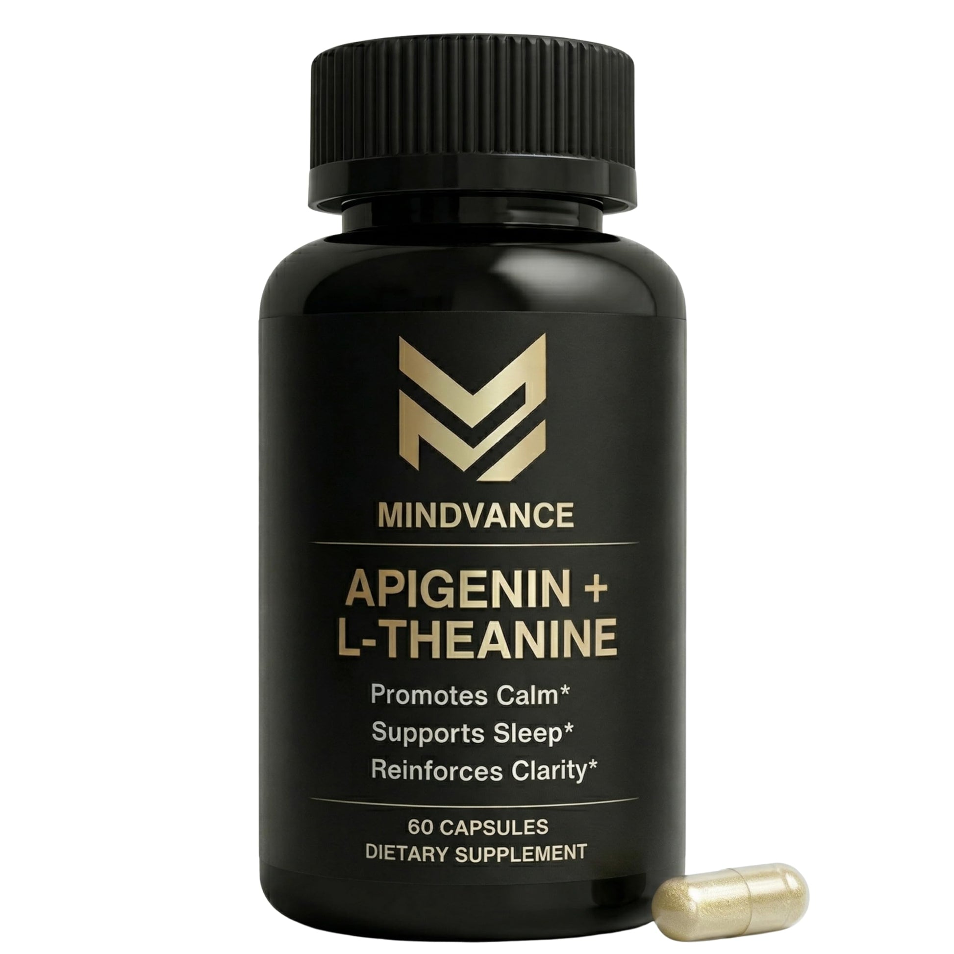 Mindvance Apigenin 100mg with L-Theanine 200mg Supplement Capsules for Sleep Support, Relaxation, Clarity & Calm | Melatonin Free | 60 Vegan Capsules Mindvance buy supplements canada
