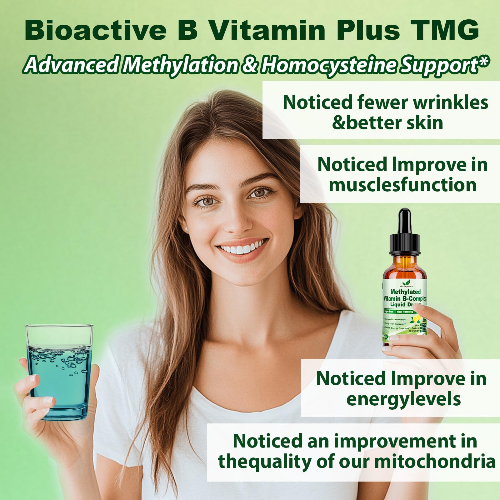 Methylated B Complex Liquid Drop Complete 9-in-1 Methyl B Vitamins w. B12 Methylfolate Inositol Choline TMG Vitamin C E, Super B-Complex Methylated for MTHFR Support, Energy Mood Nerve & Brain Health1 Vita PLynxera buy supplements canada
