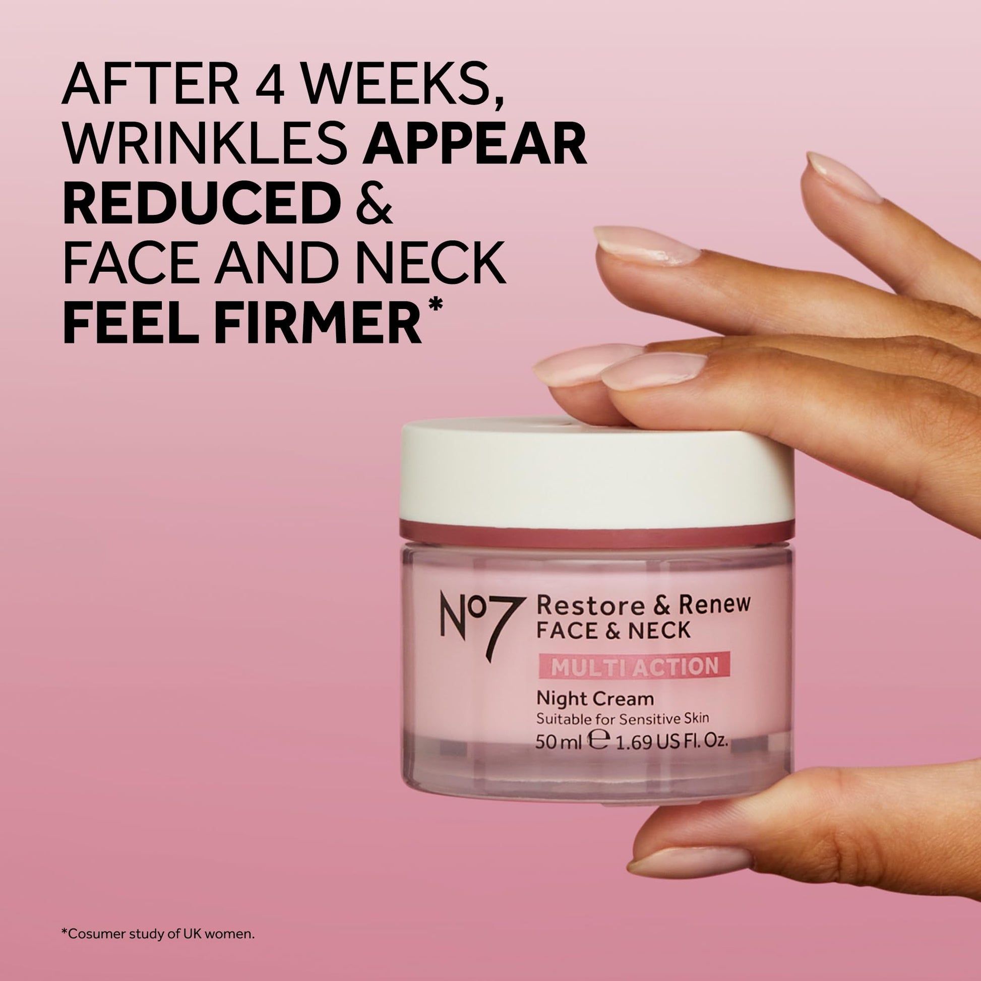 No7 Restore & Renew Multi Action Night Cream for Face & Neck - Nighttime Face Moisturizer with Collagen Peptides No7 buy supplements canada