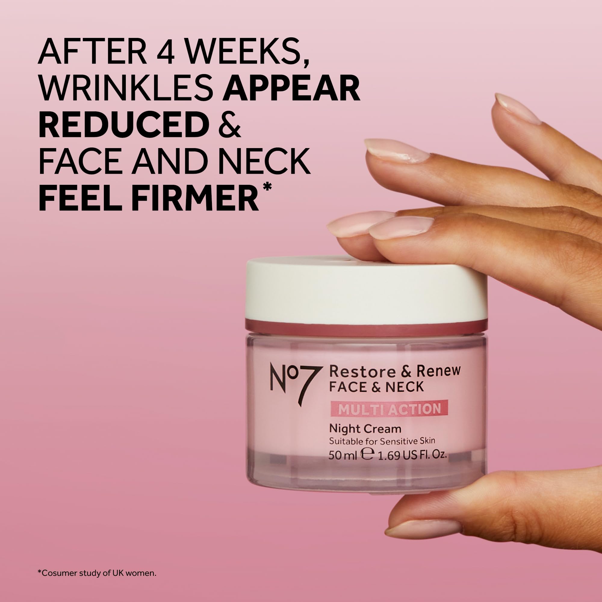 No7 Restore & Renew Multi Action Night Cream for Face & Neck - Nighttime Face Moisturizer with Collagen Peptides No7 buy supplements canada