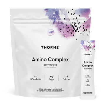 THORNE - Amino Complex - Clinically-Validated EAA and BCAA Powder for Pre or Post-Workout - Promotes Lean Muscle Mass & Exercise Recovery* - NSF Certified for Sport - 30 Servings - 8.15 Oz - Berry THORNE buy supplements canada