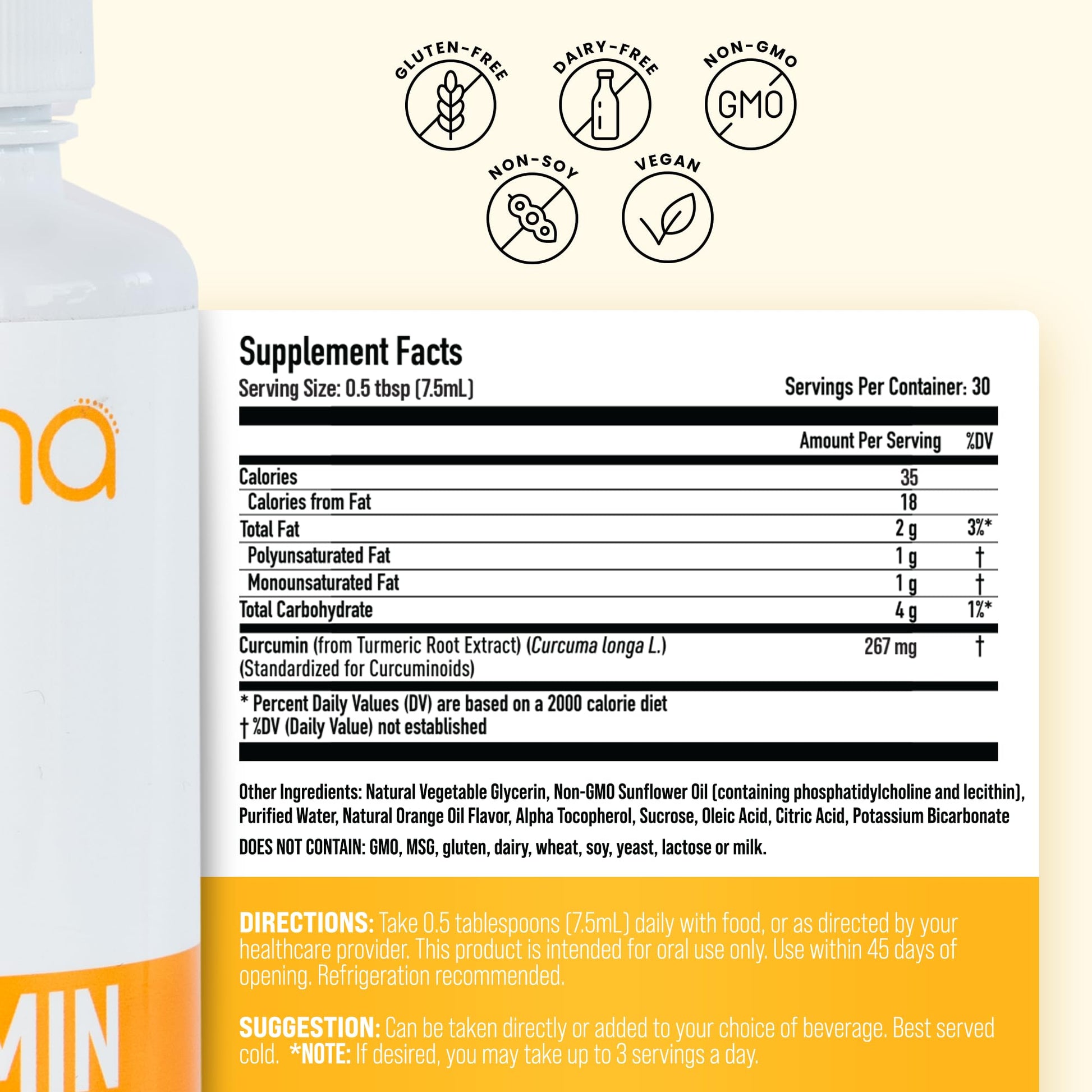 Manna Vitamins Evolved Liposomal Liquid Curcumin for Advanced Absorption Best Turmeric Supplement for Daily Joint & Immune Health Support - Vegan, Non-GMO, 95% Curcuminoids (1 Pack) Manna Vitamins Evolved buy supplements canada